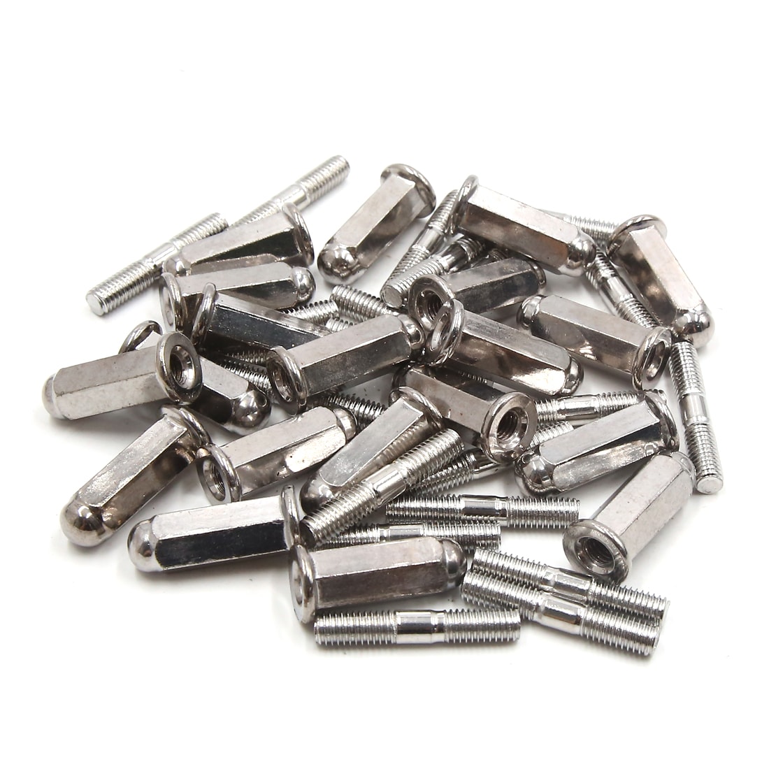 Unique Bargains - 20pcs 6mm Thread Dia Motorcycle Exhaust Pipe Muffler Screw Bolt Nut for GY6 125