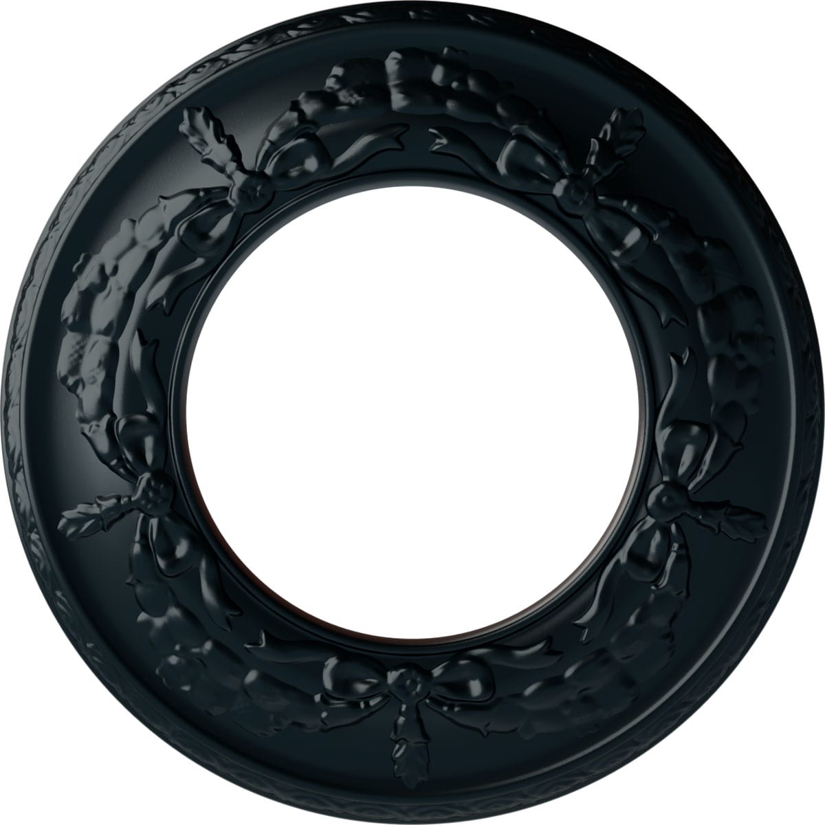 Ekena Millwork CM13SANSF Salem 13.25-in W x 13.25-in L Painted Night Shade Polyurethane Whole Ceiling Medallion