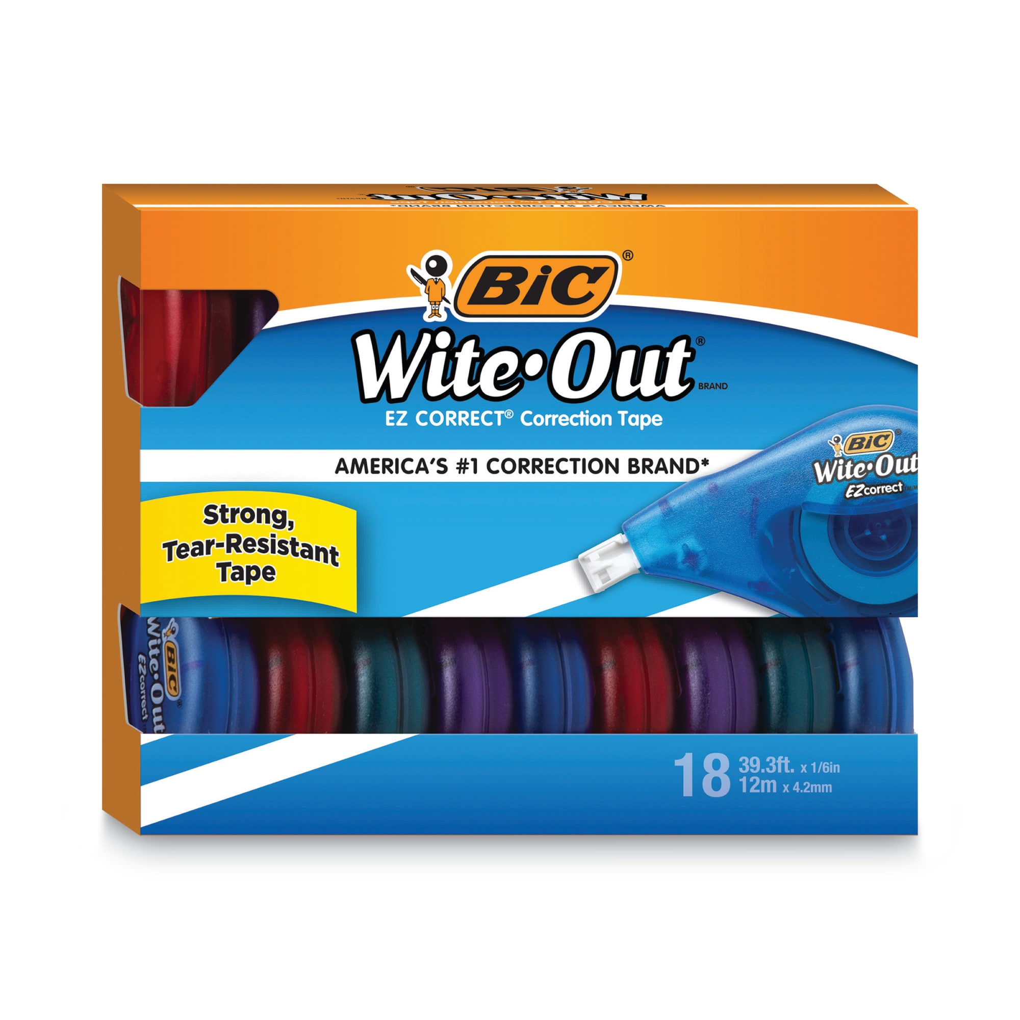 BIC 18 -Pack 39.3-ft x 0.17-in Multipurpose Tape #BICWOTAP18