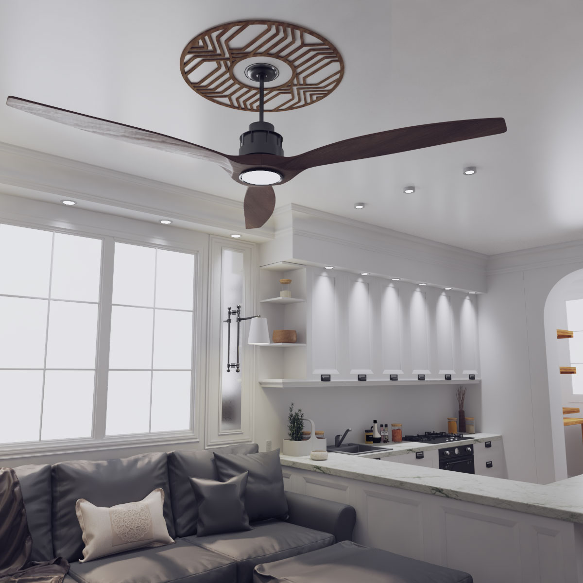Ekena Millwork CMWP18X18X0250EPWA Ceiling-Medallions - View #8