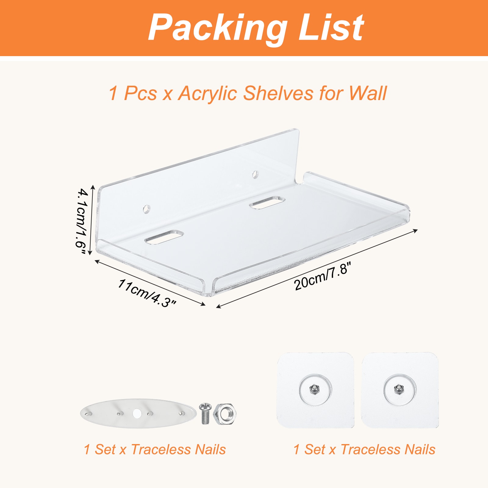 PATIKIL S25093000UX8862 Bathroom-Shelves - View #2