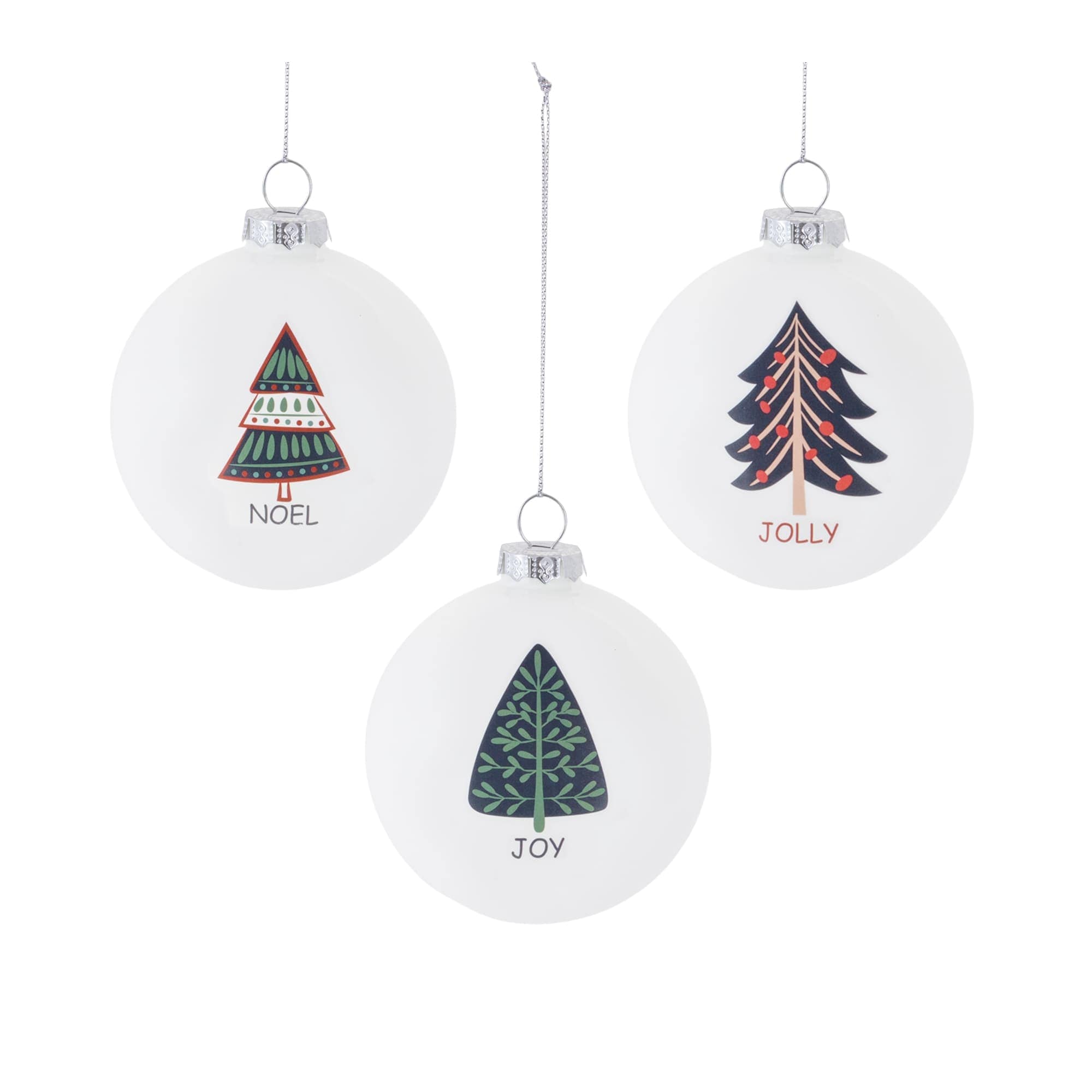 Melrose International 87297DS Ornament (Set of 6) 3D Glass