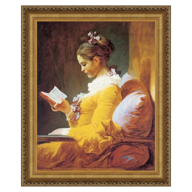 Design Toscano Framed A Young Girl Reading Painting on Canvas in the ...