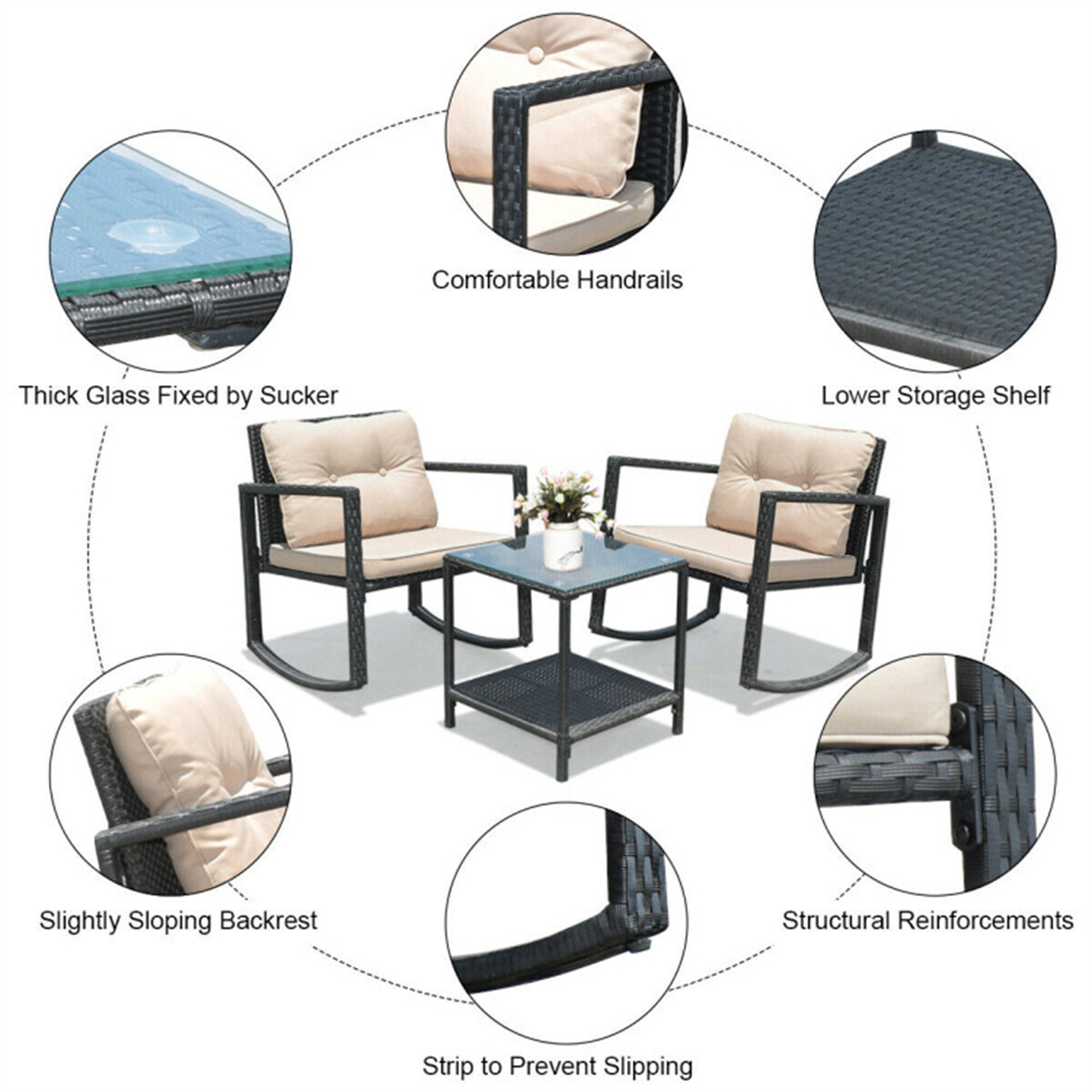 BABOOM BOM-62861BN-CO Patio-Conversation-Sets - View #4