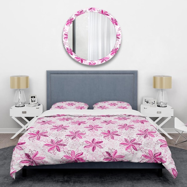 Designart Duvet Covers 3, Twin Bed Covers Pink