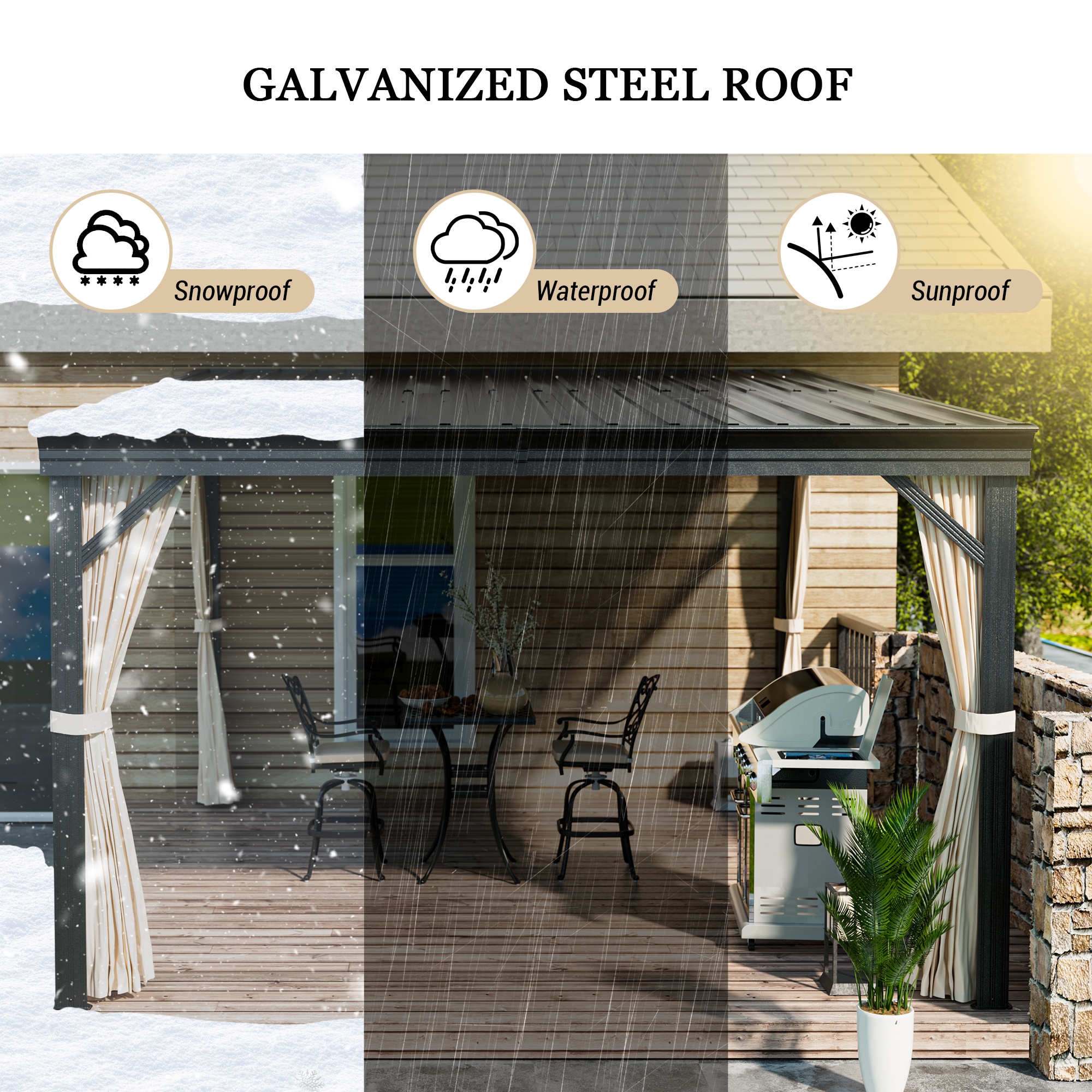 Clihome CL-06LYKQ1012B Wood-Resin-Gazebos - View #10