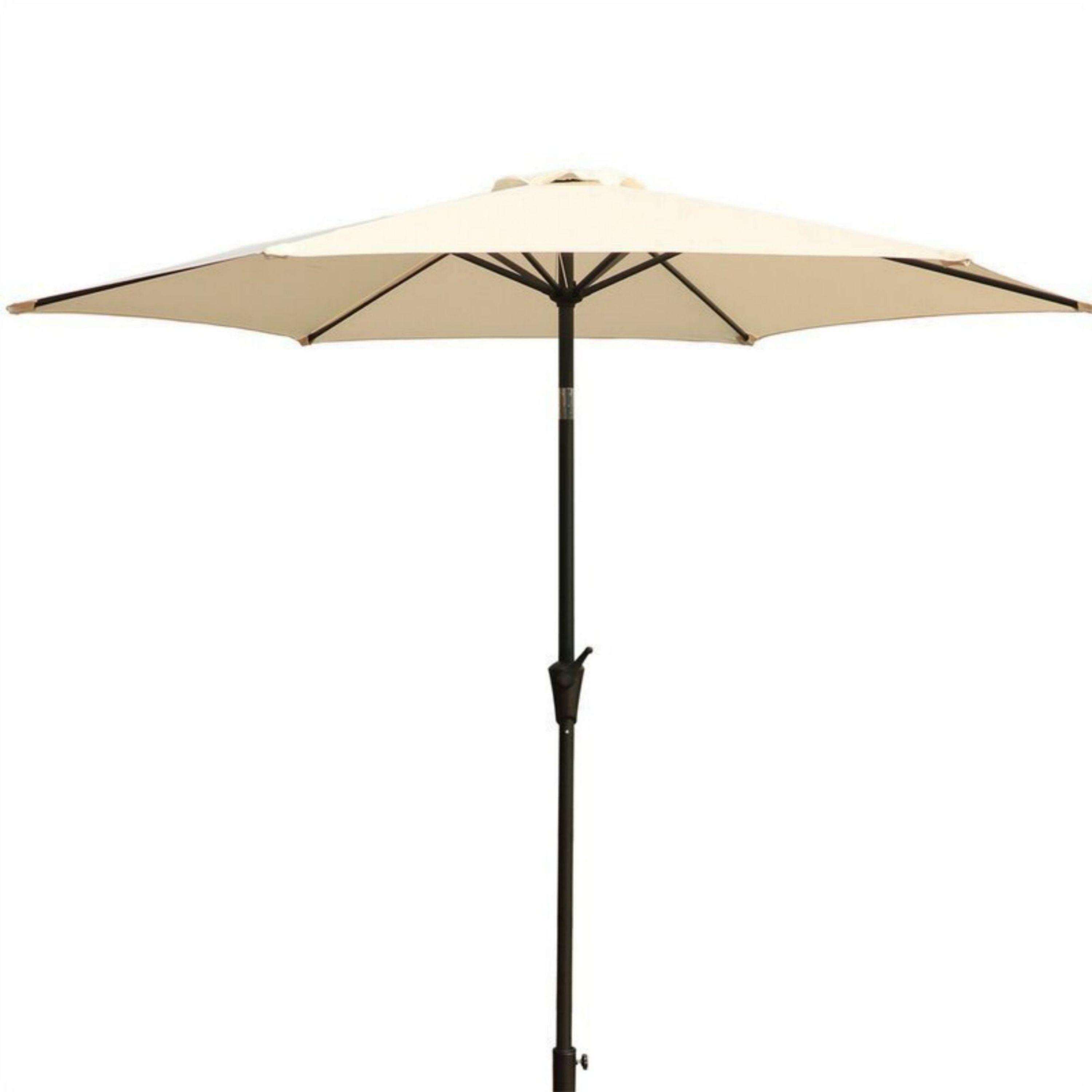 Maocao Hoom MZHS00224 8.8-ft Aluminum White Market Patio Umbrella with Base