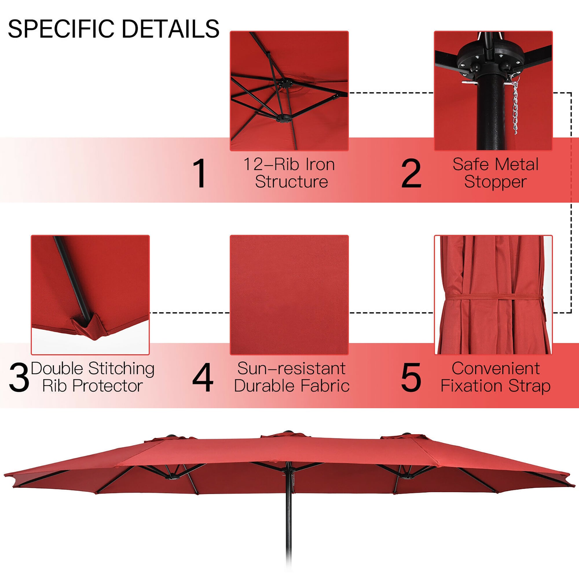 CASAINC FM-002RD Umbrellas-2 - View #8