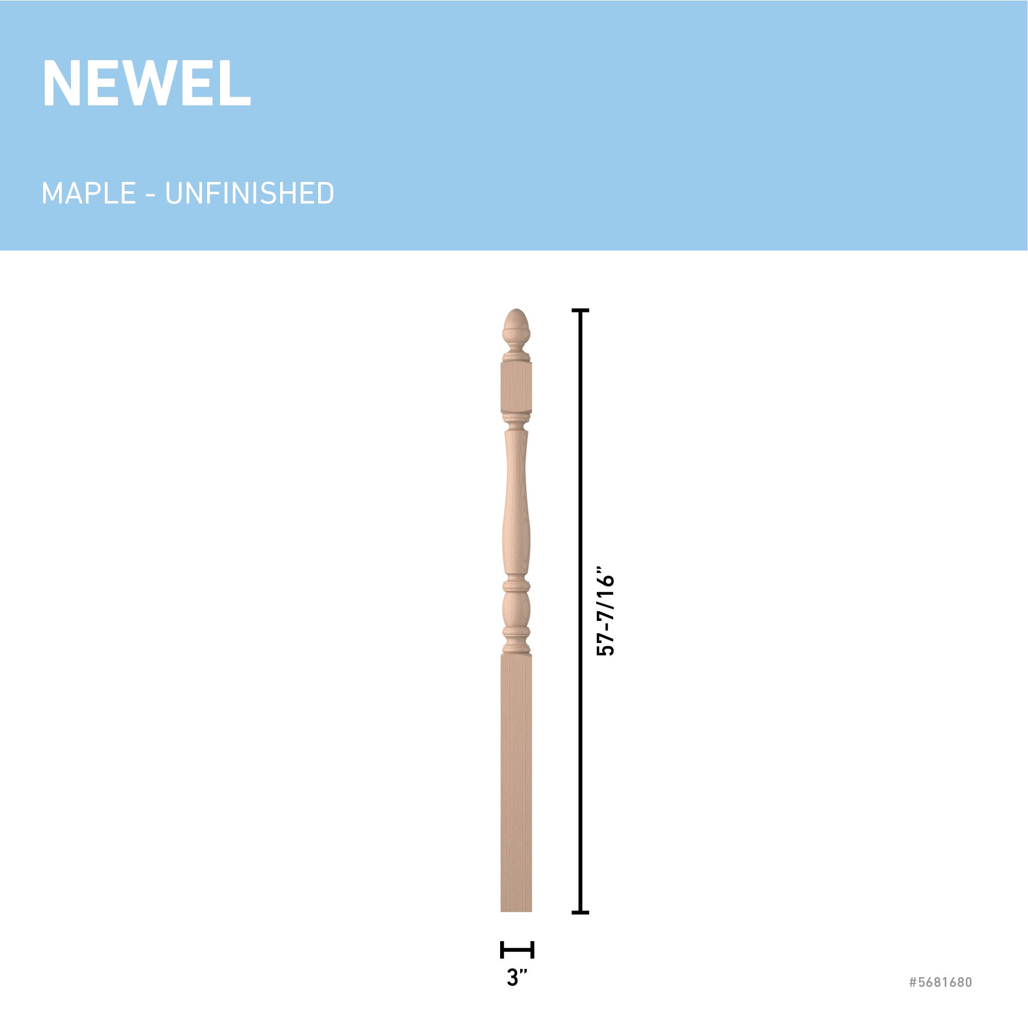 L.J. Smith Stair Systems LJP-3242-M Interior-Stairpart-Newel-Posts - View #3