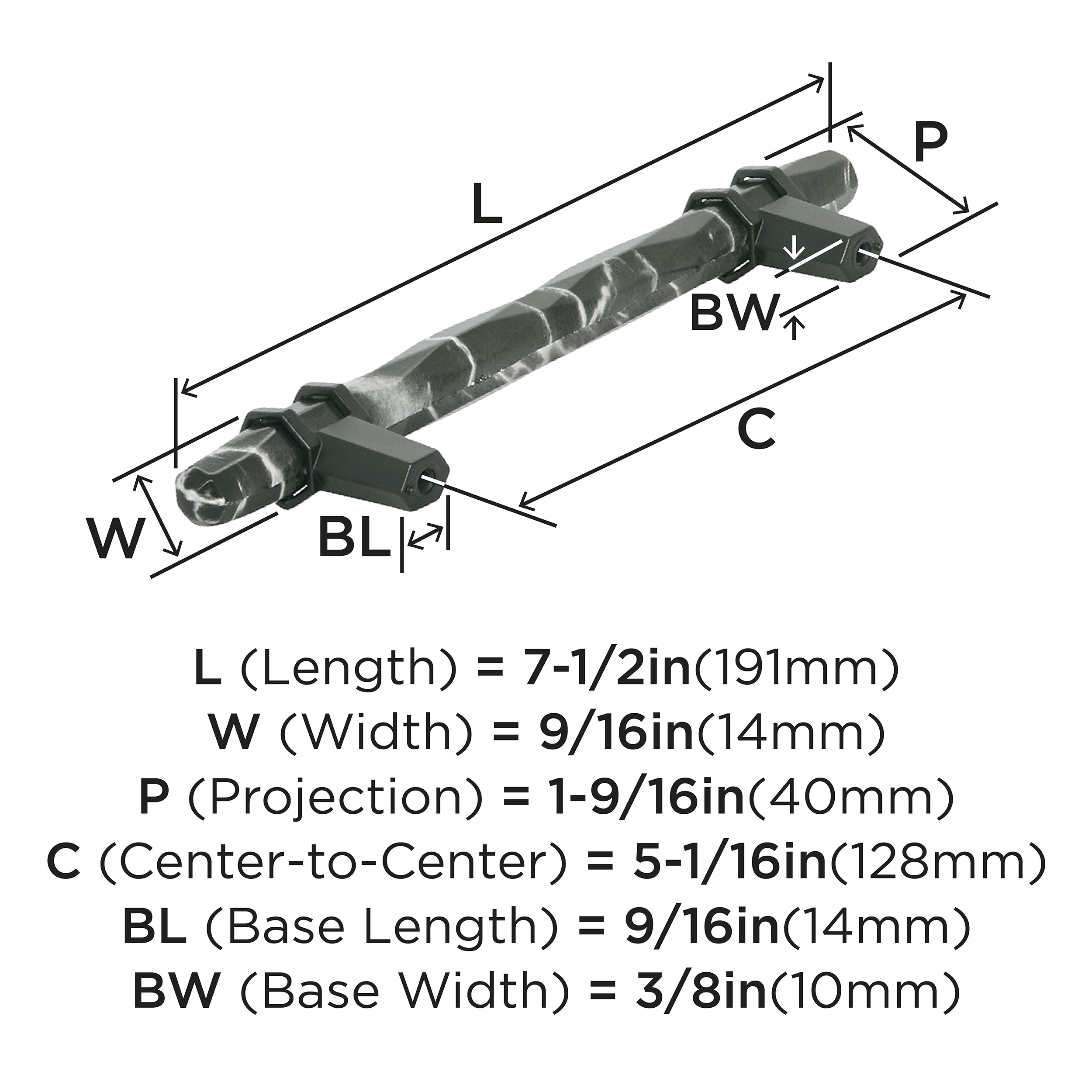 Amerock BP36649MBKBBR Cabinet-Pulls - View #4