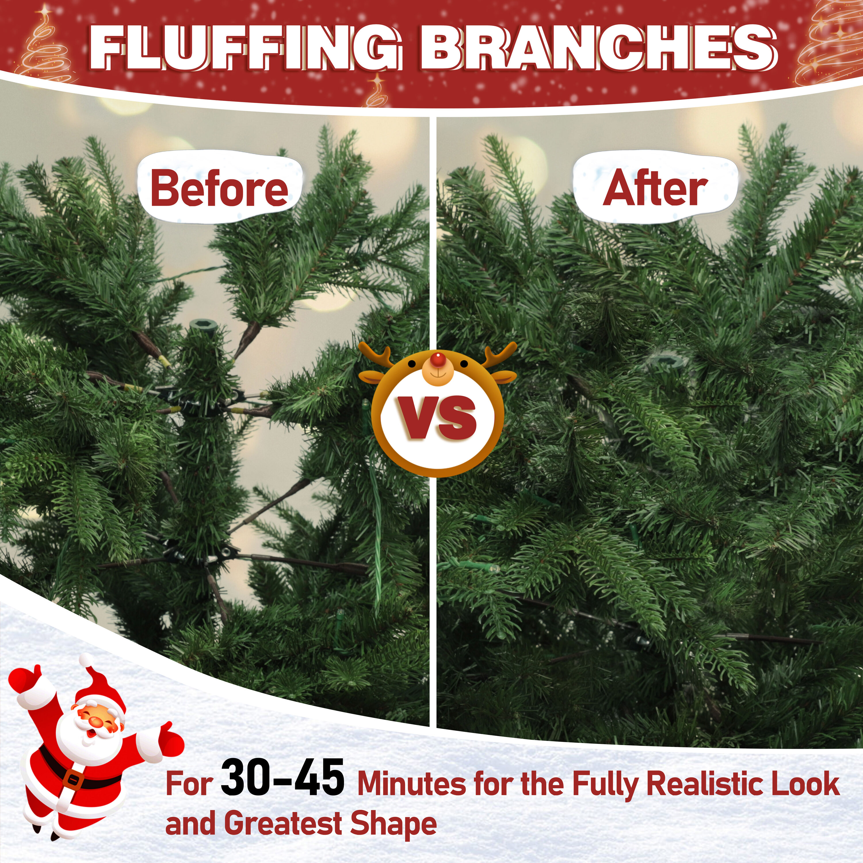 VEIKOUS HP1001-10-23 Artificial-Christmas-Trees - View #5