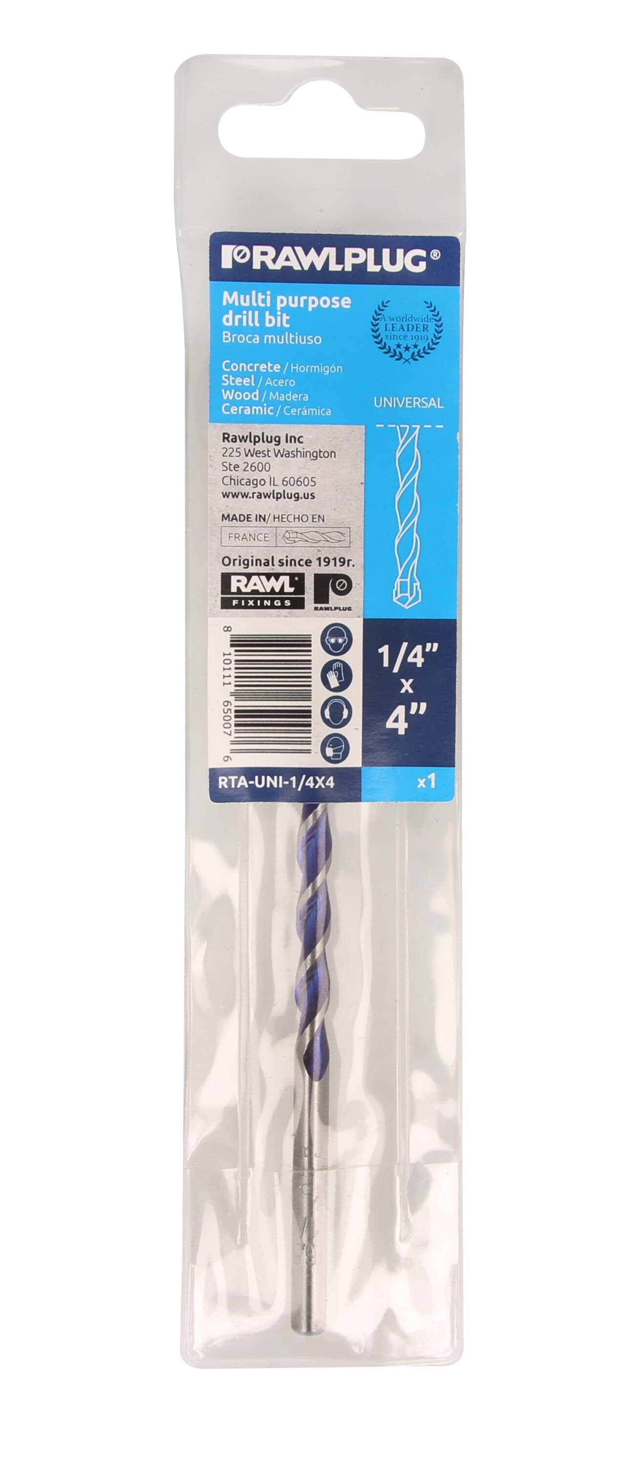 Rawlplug RTA-UNI-14X4 DRILL BIT 1/4-in x 4-in Concrete Anchors