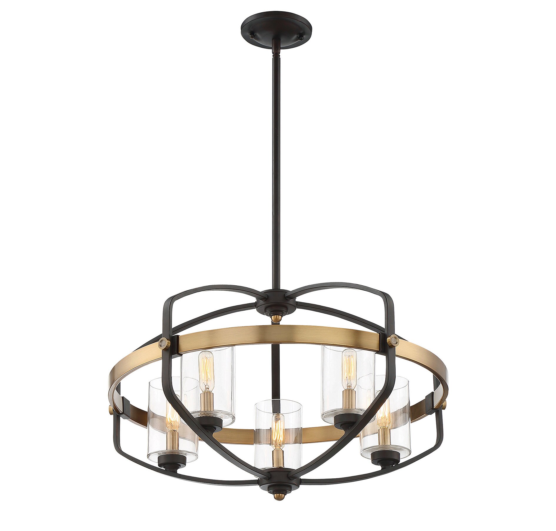Kirkland English Bronze & Warm Brass 5-Light Bohemian Pendant