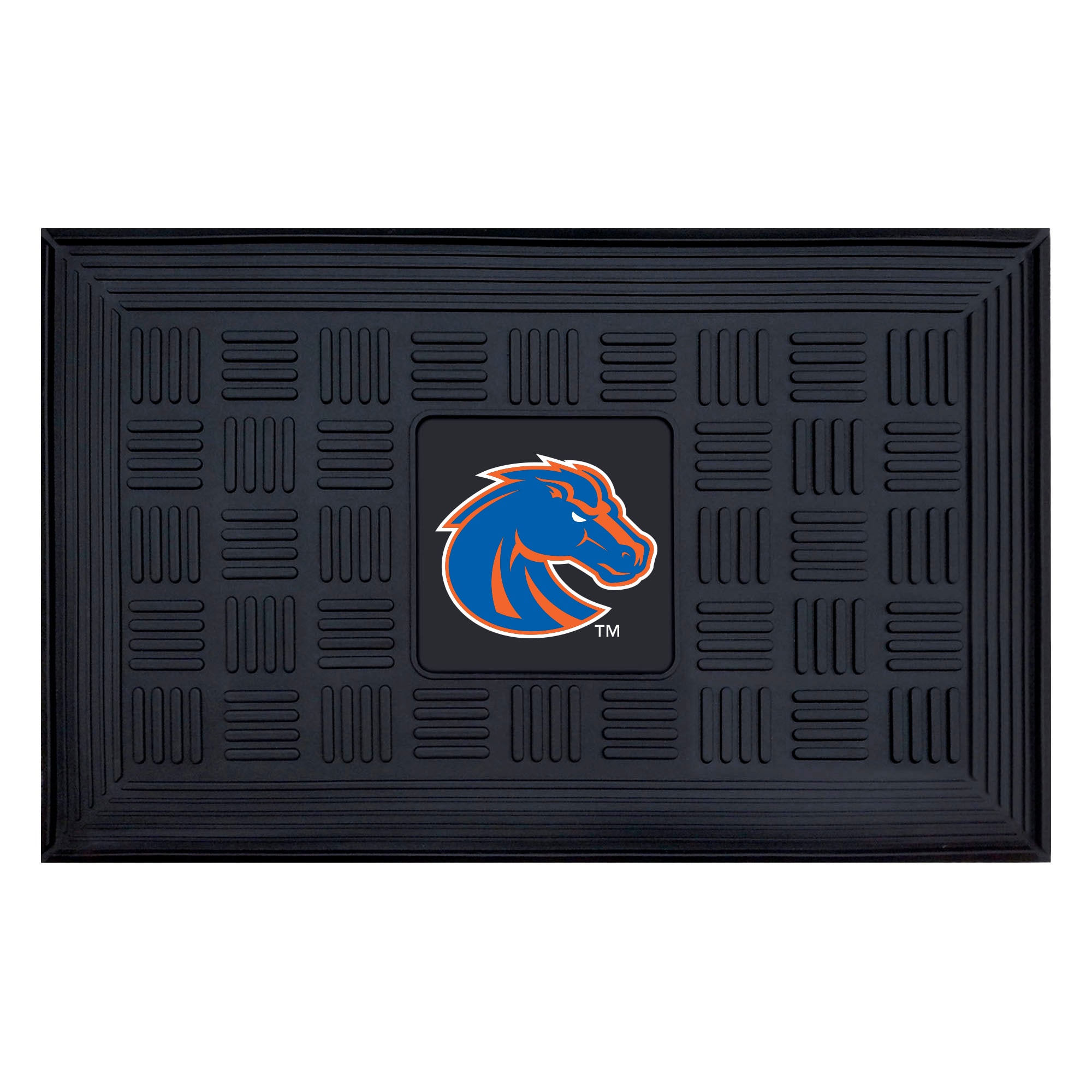 FANMATS 11851 Boise State Broncos 2-ft x 3-ft Black Vinyl Rectangular Indoor or Outdoor Decorative Sports Door Mat