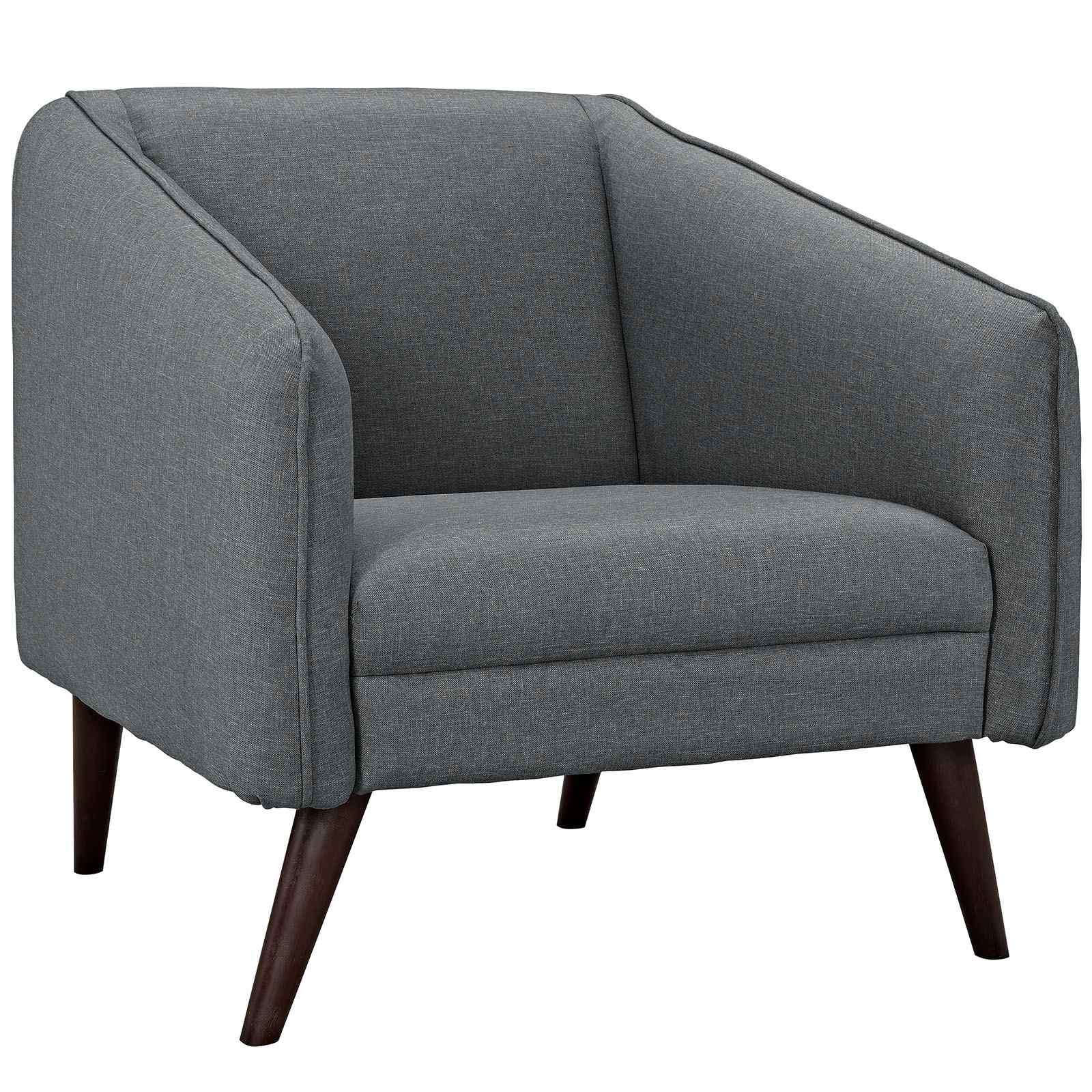  Slide Upholstered Fabric Armchair in Gray