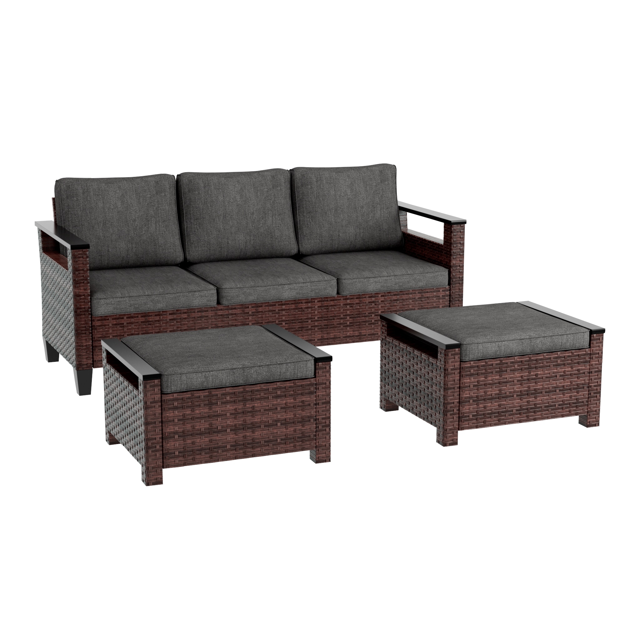Sonkuki SD-PS-126S1BBK Patio-Conversation-Sets - View #3