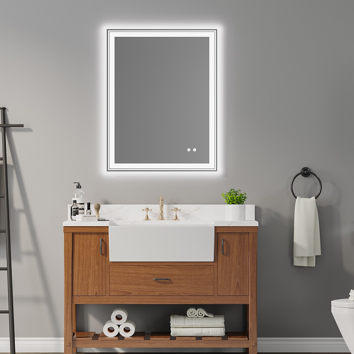 WELLFOR CR-P-F-S01BN Framed-Bath-Mirrors - View #5
