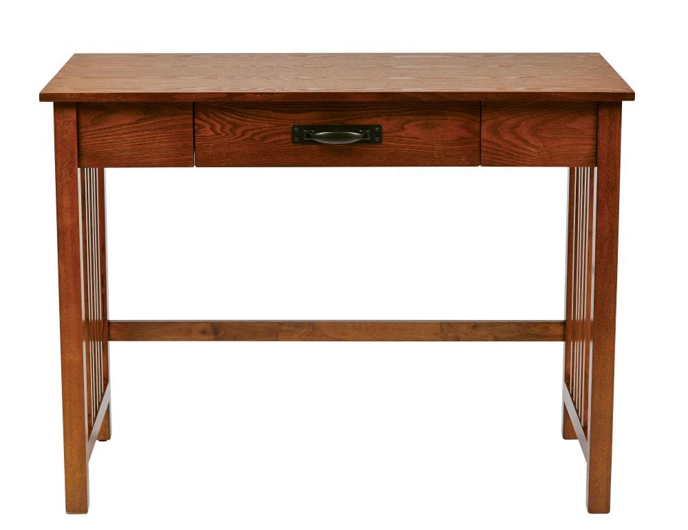 Sierra Ash Brown Wood Writing Desk with Drawer