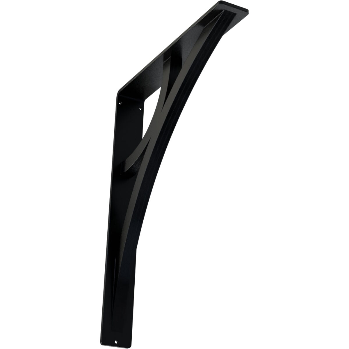 Ekena Millwork BKTM02X12X15TGL Galveston 12-in x 2-in x 15-in Black Wrought iron Countertop support bracket