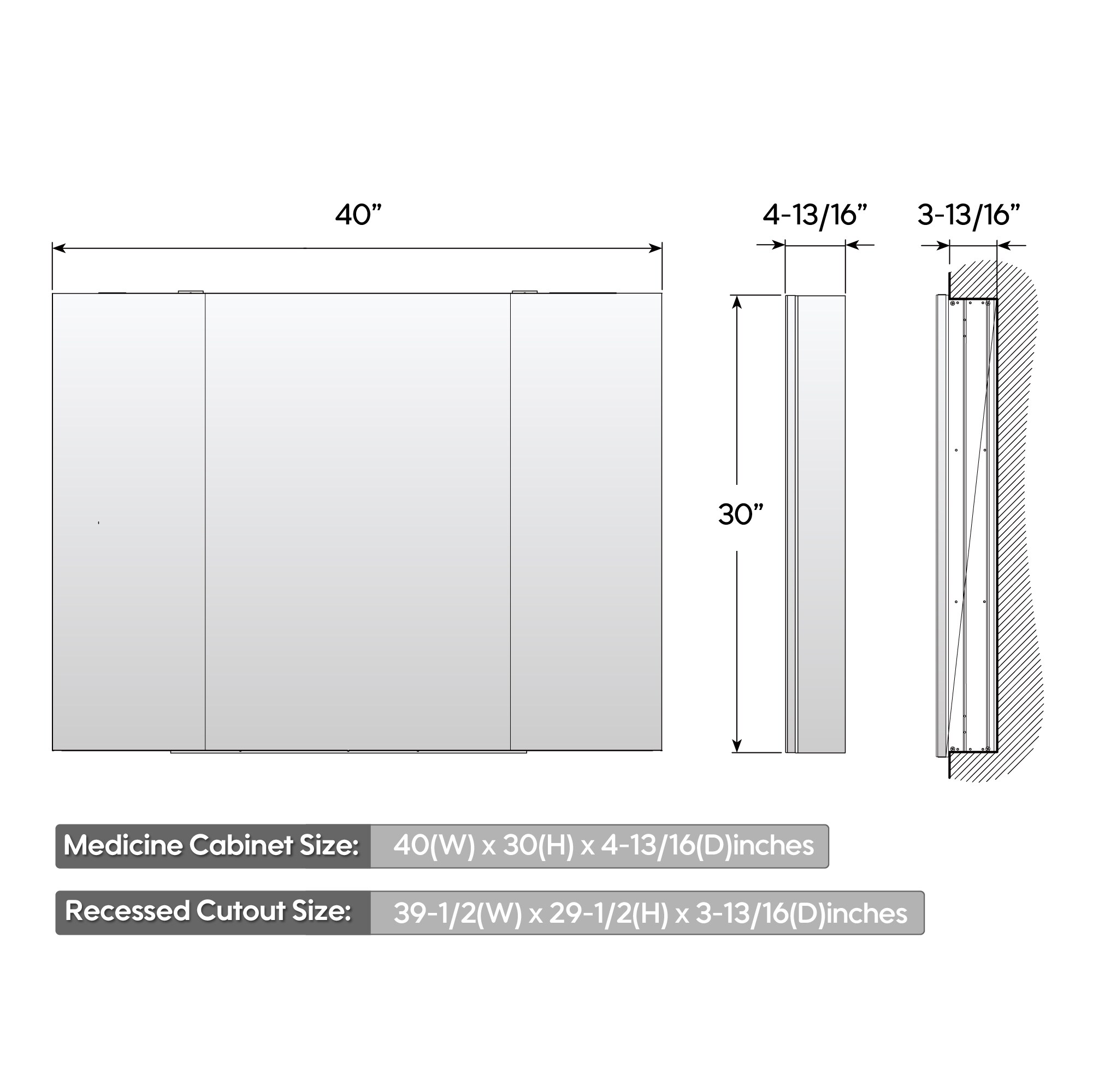 Forclover ASM-JG232H Bathroom-Medicine-Cabinets - View #7