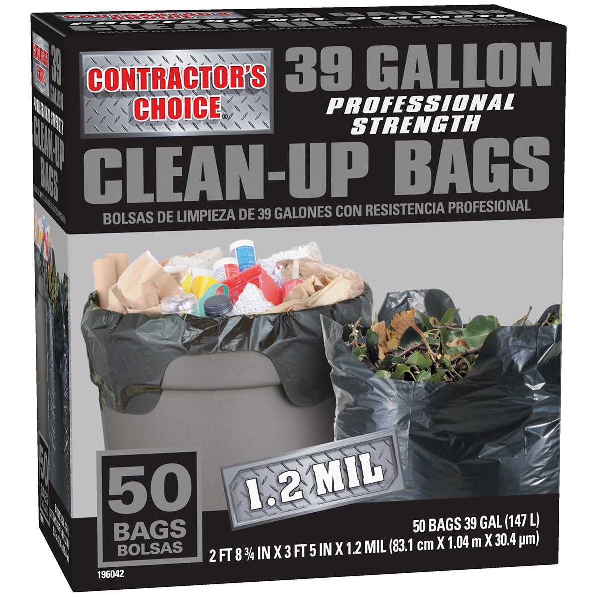 Contractor's Choice Contractor 39-Gallons Black Outdoor Plastic