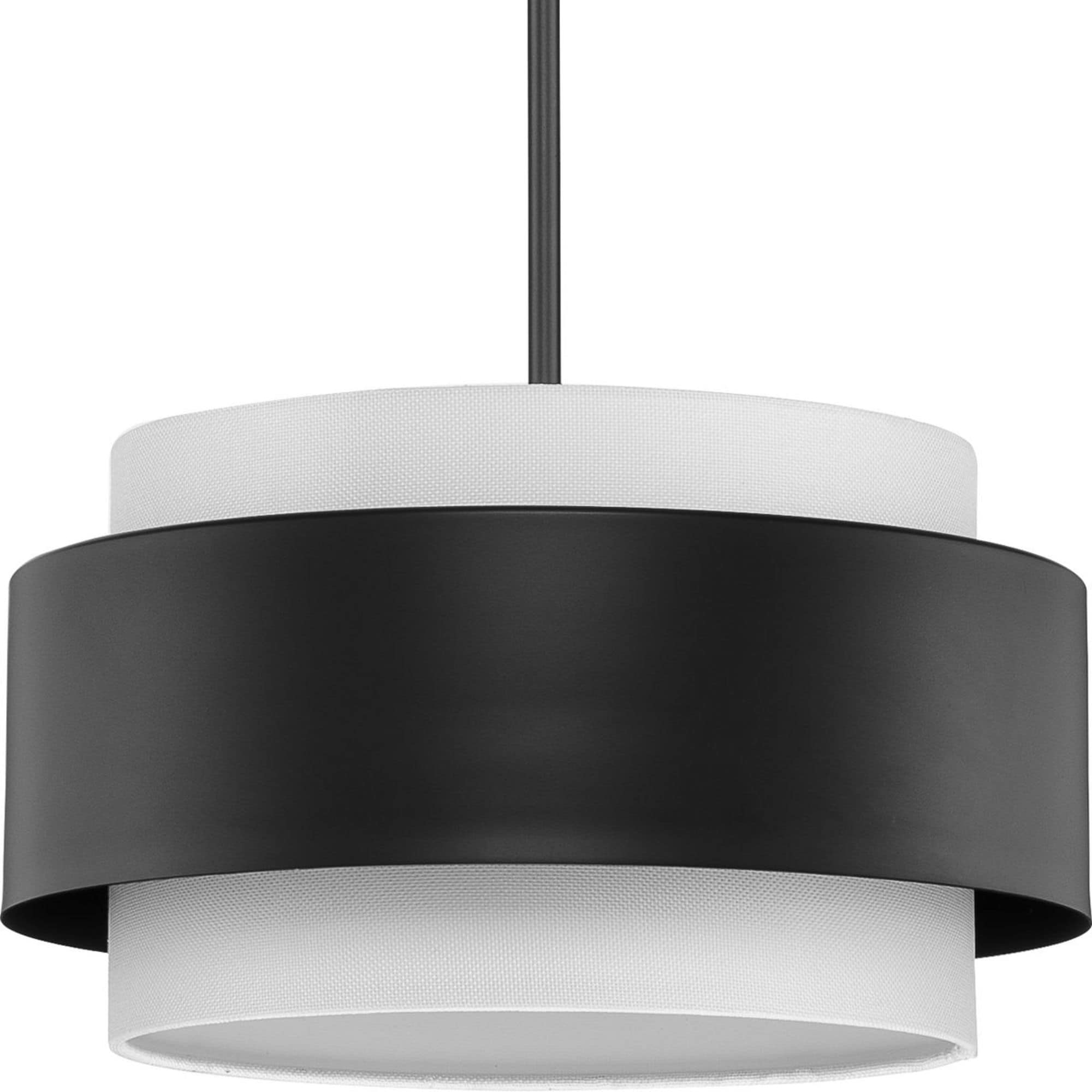 Progress Lighting Silva 3-Light Brushed Nickel Modern/Contemporary Drum Medium Hanging Pendant Light