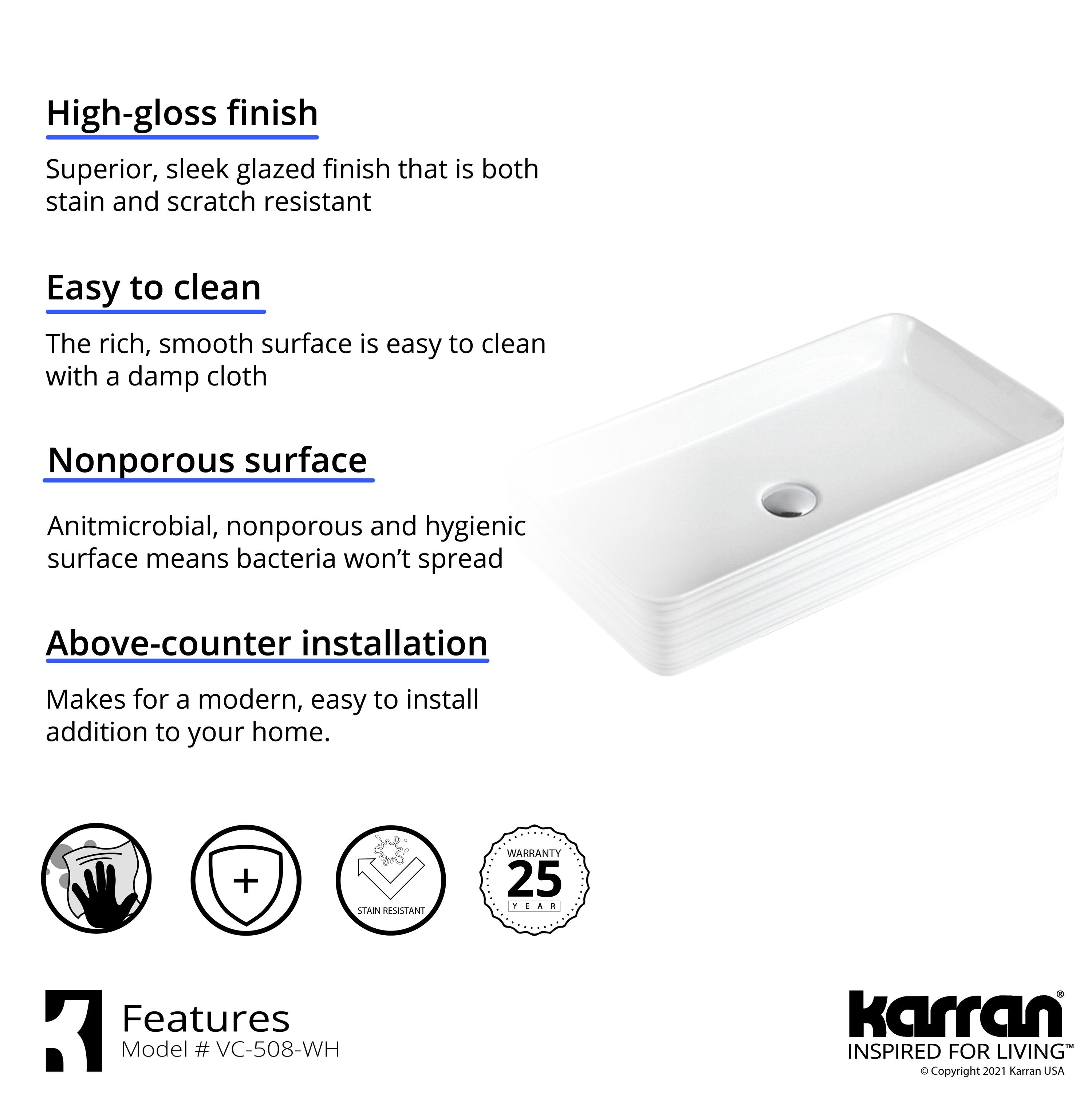 Karran VC-508-WH Bath-Sink - View #4