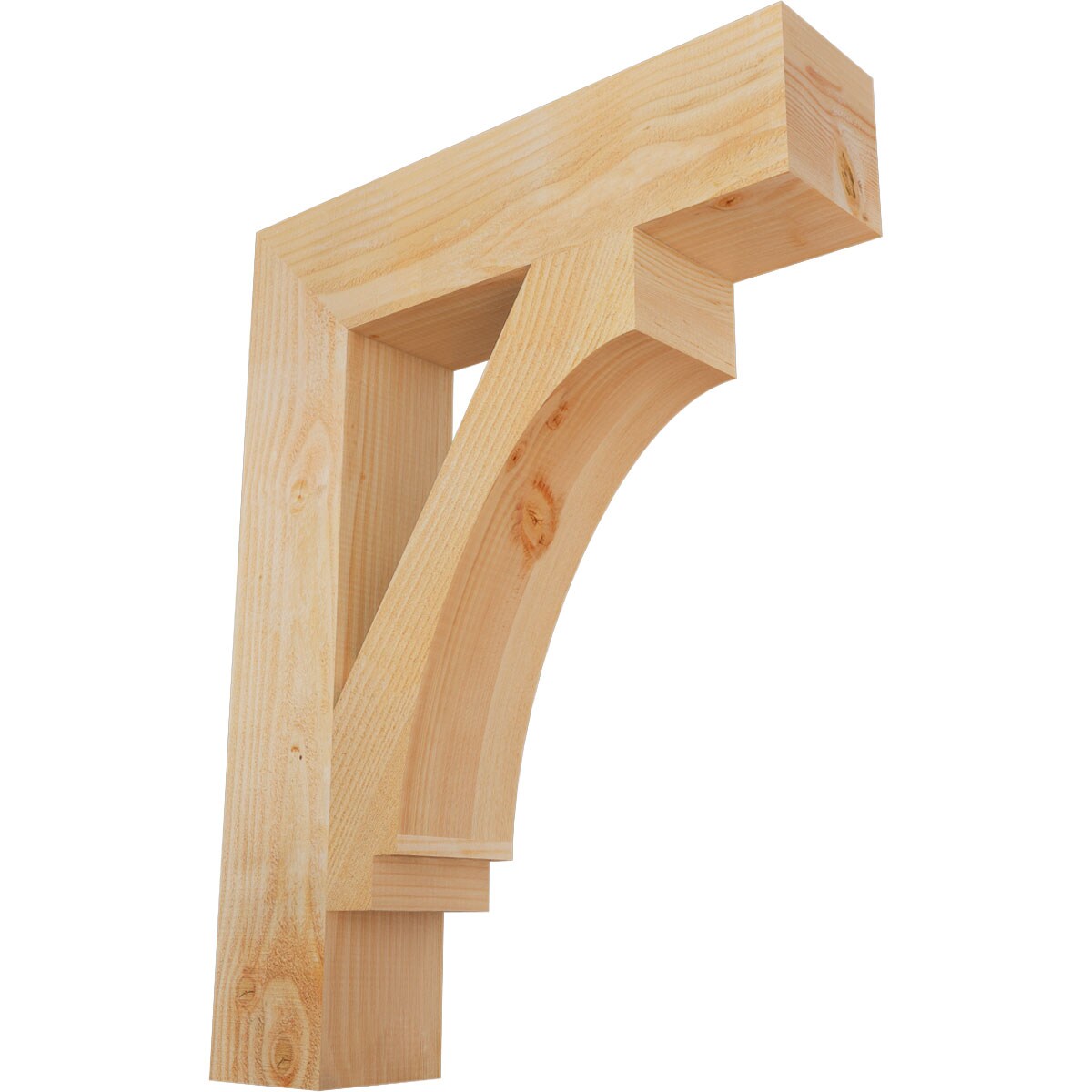 Ekena Millwork BKT06X26X34IMP05RDF Imperial Block Rough Sawn 6-in x 26-in x 34-in Douglas fir Brown Wood Standard bracket