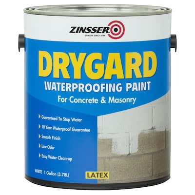 Zinsser Drygard White Flat Latex, Zinsser Watertite Cellar Basement Paint