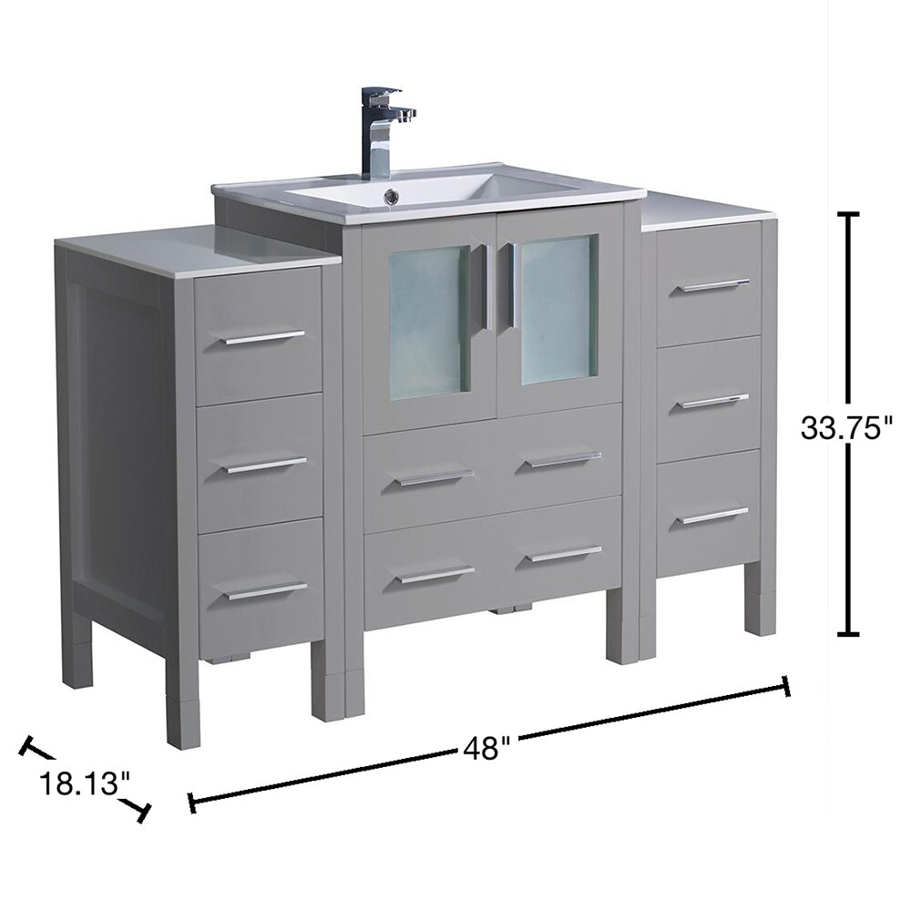 Fresca FCB62-122412GR-I Bath-Vanity-Combo - View #11