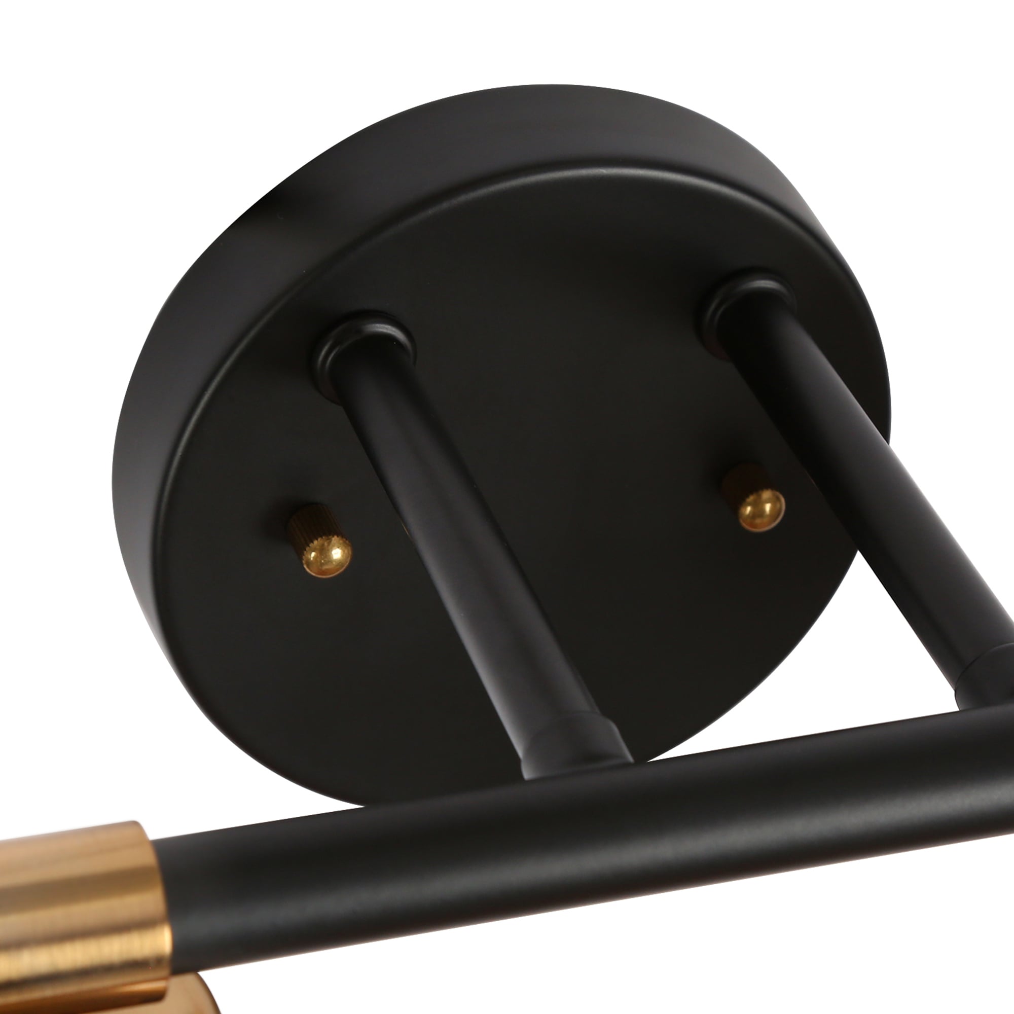 ZEVNI L3QINIAZW4611SC7 Hulda 28.7-in 4-Light Black/Brass LED Transitional Vanity Light