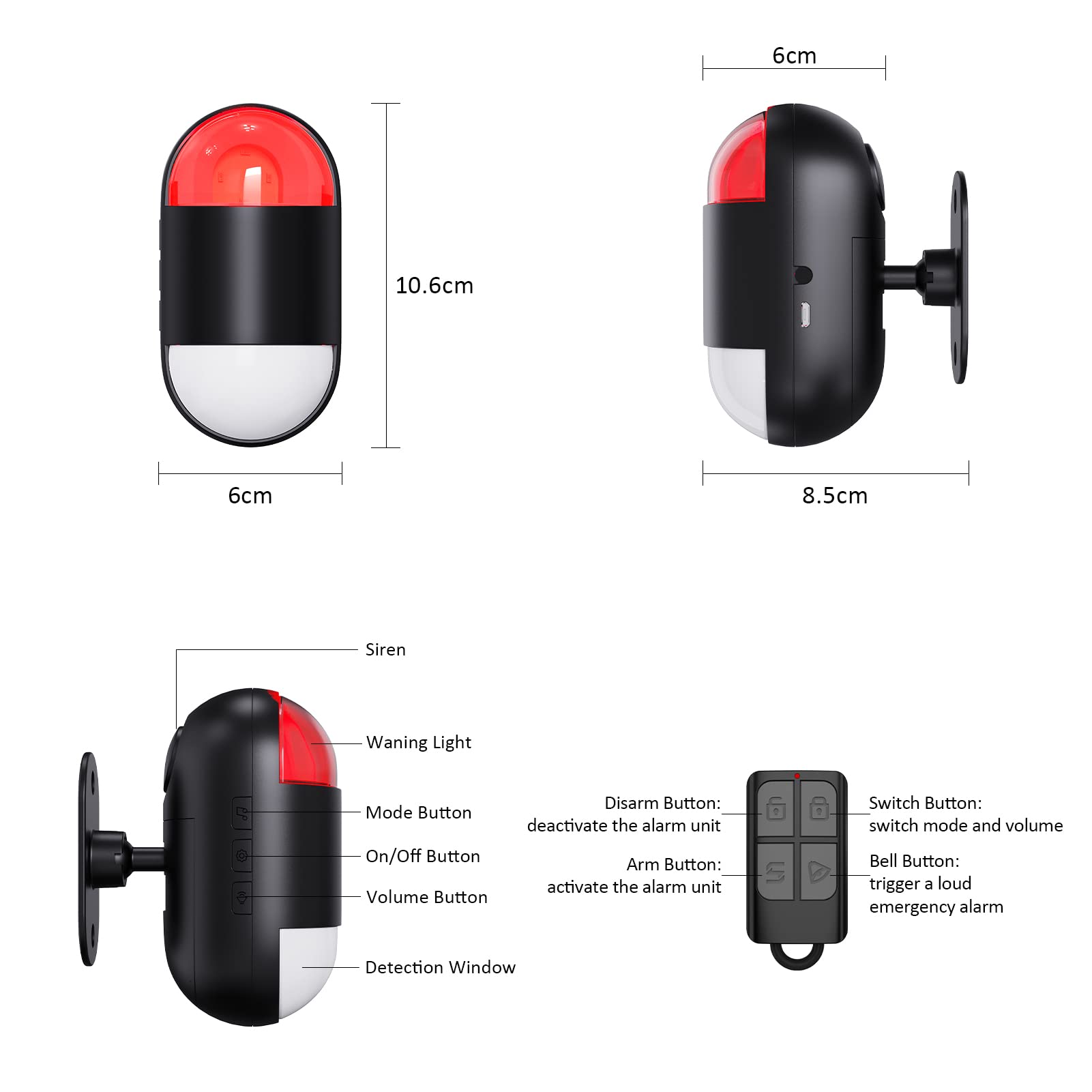 Etokfoks LETRX7AYX Security-Motion-Detector - View #6