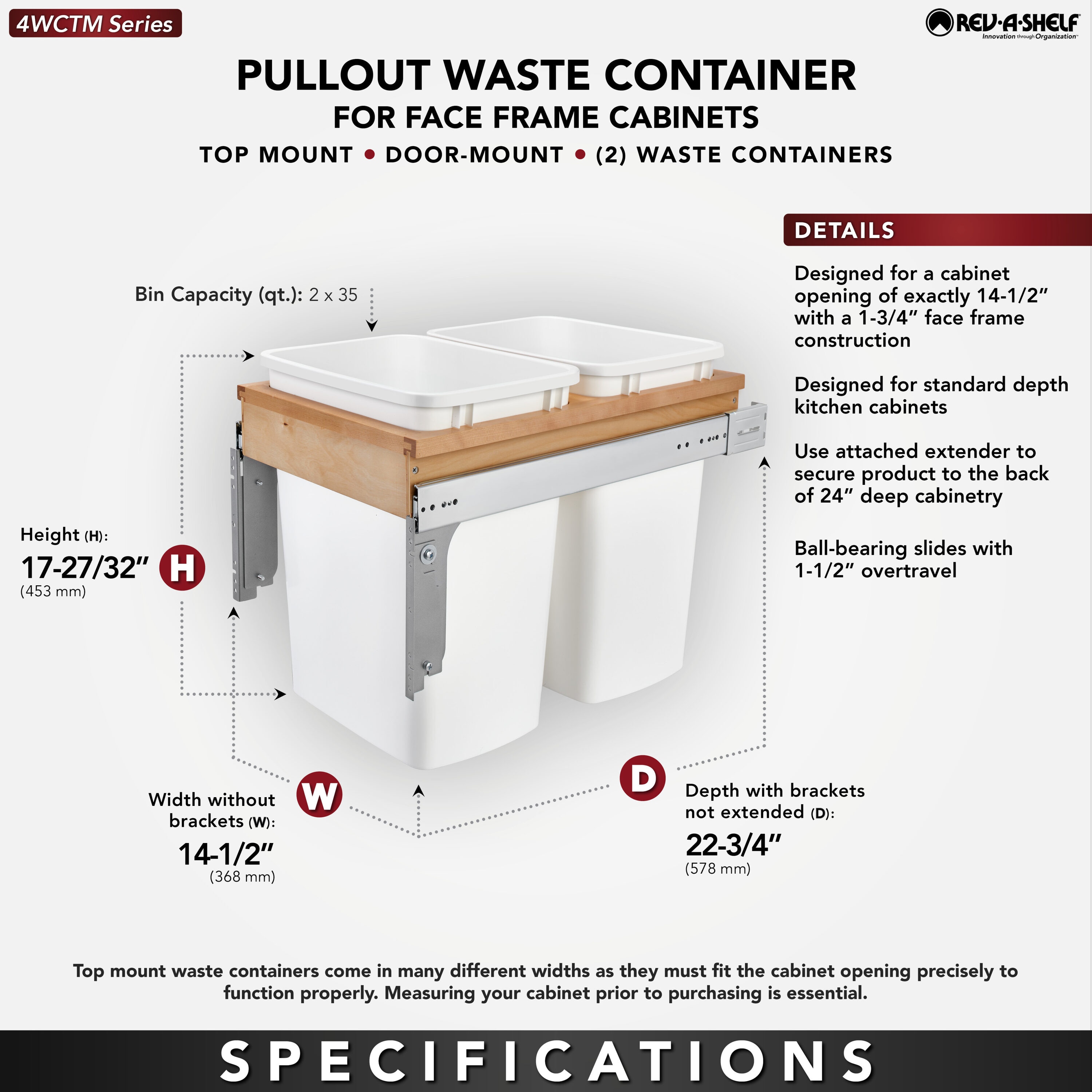 Rev-A-Shelf 239016 Pullout-Trash-Cans - View #3