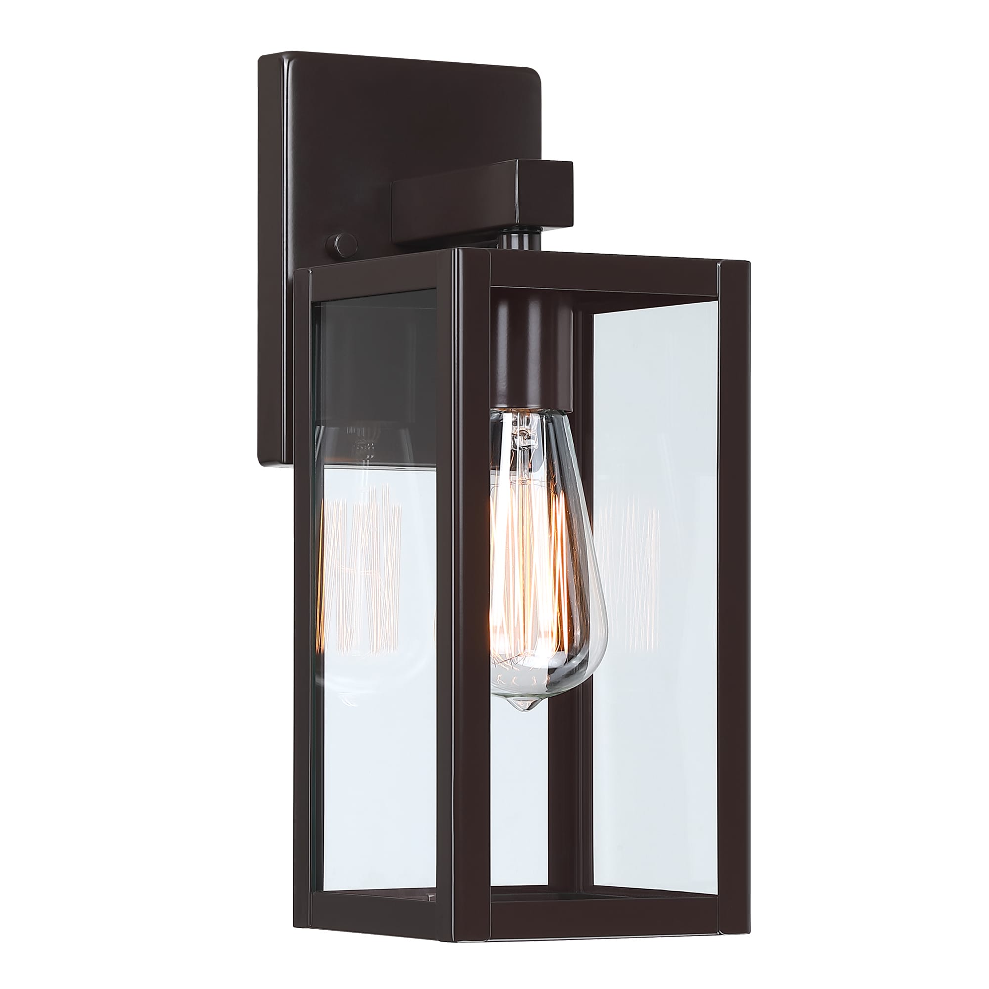 Hukoro FL17801-BZ 1 -Light 13-in H Matte Bronze Hardwired Outdoor Wall Light
