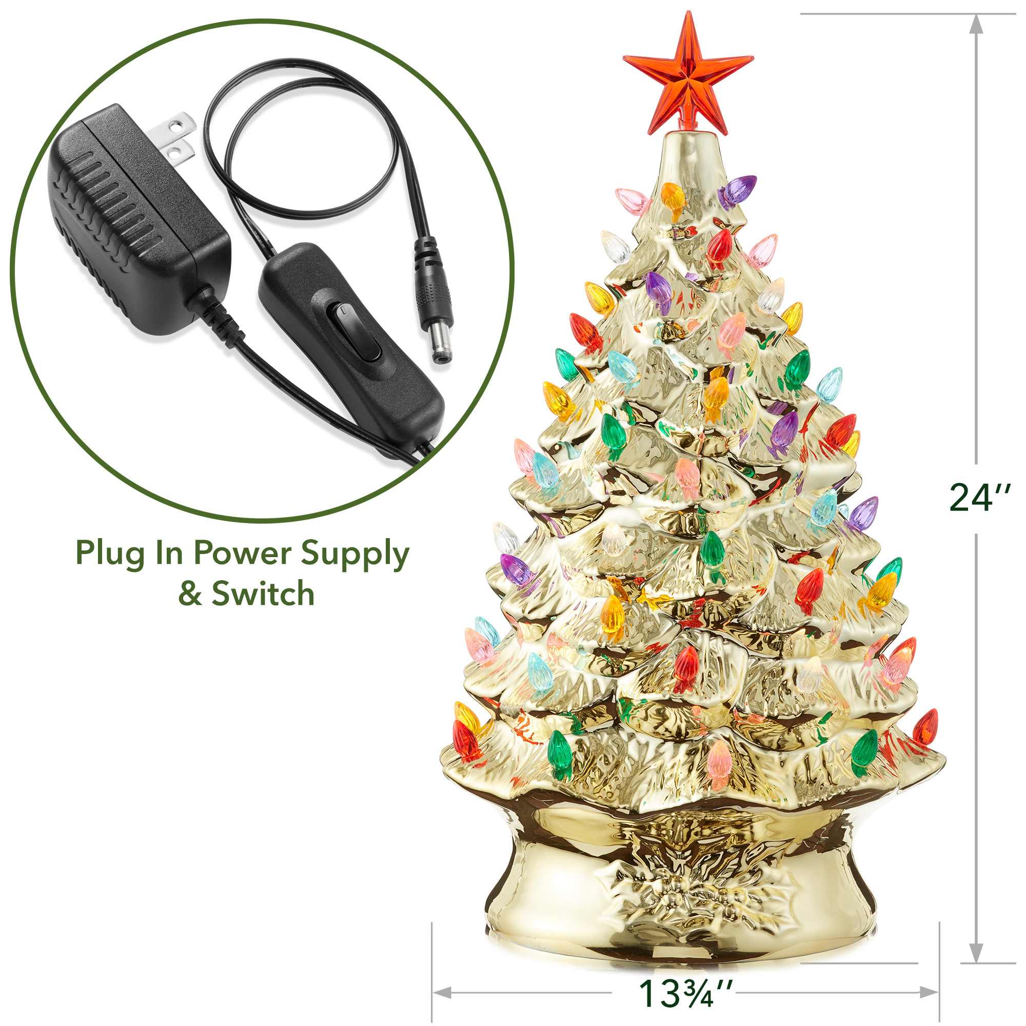 Casafield SZN-TR-9246-GLD Artificial-Christmas-Trees - View #4