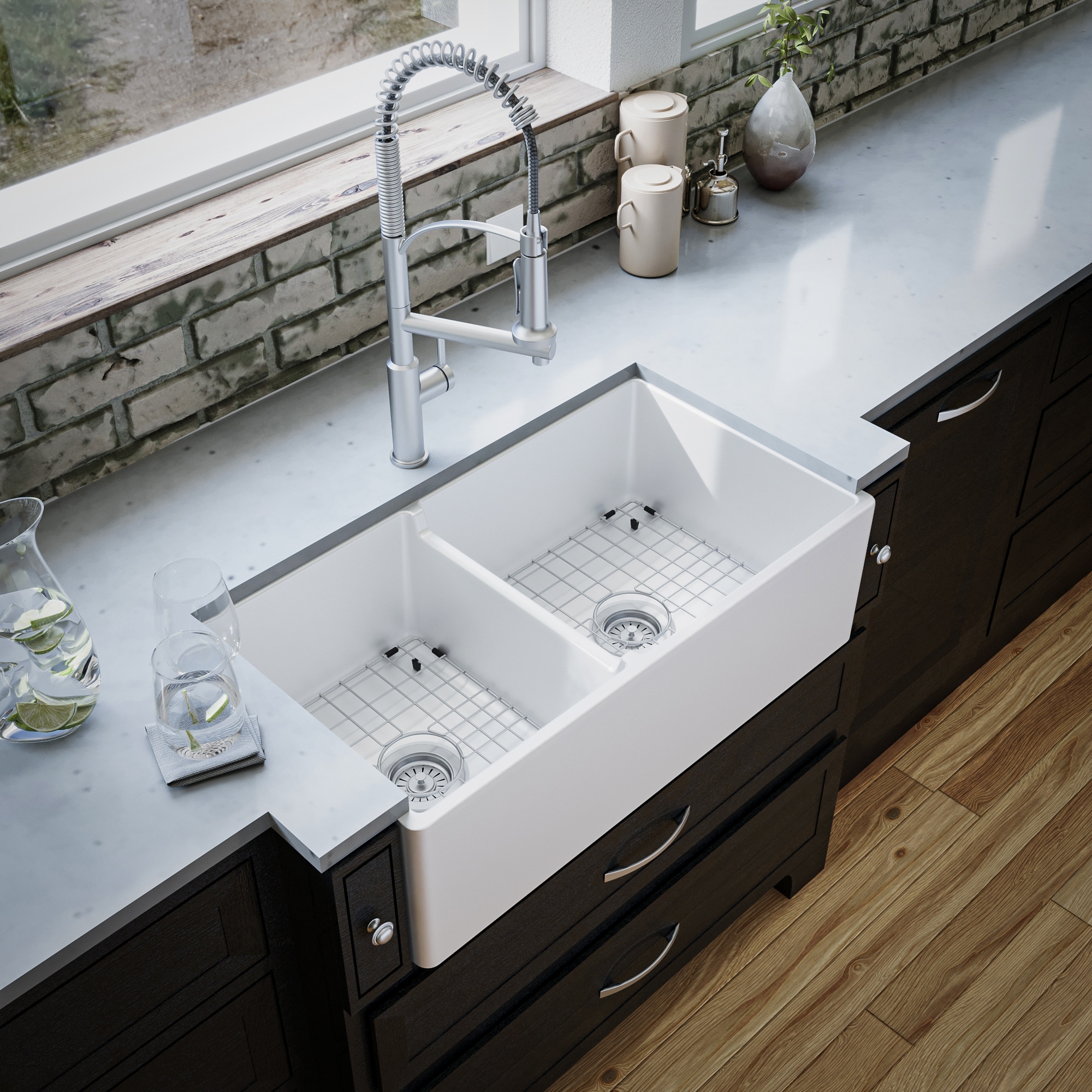 Karran FCP33DBWH Kitchen-Sinks - View #3