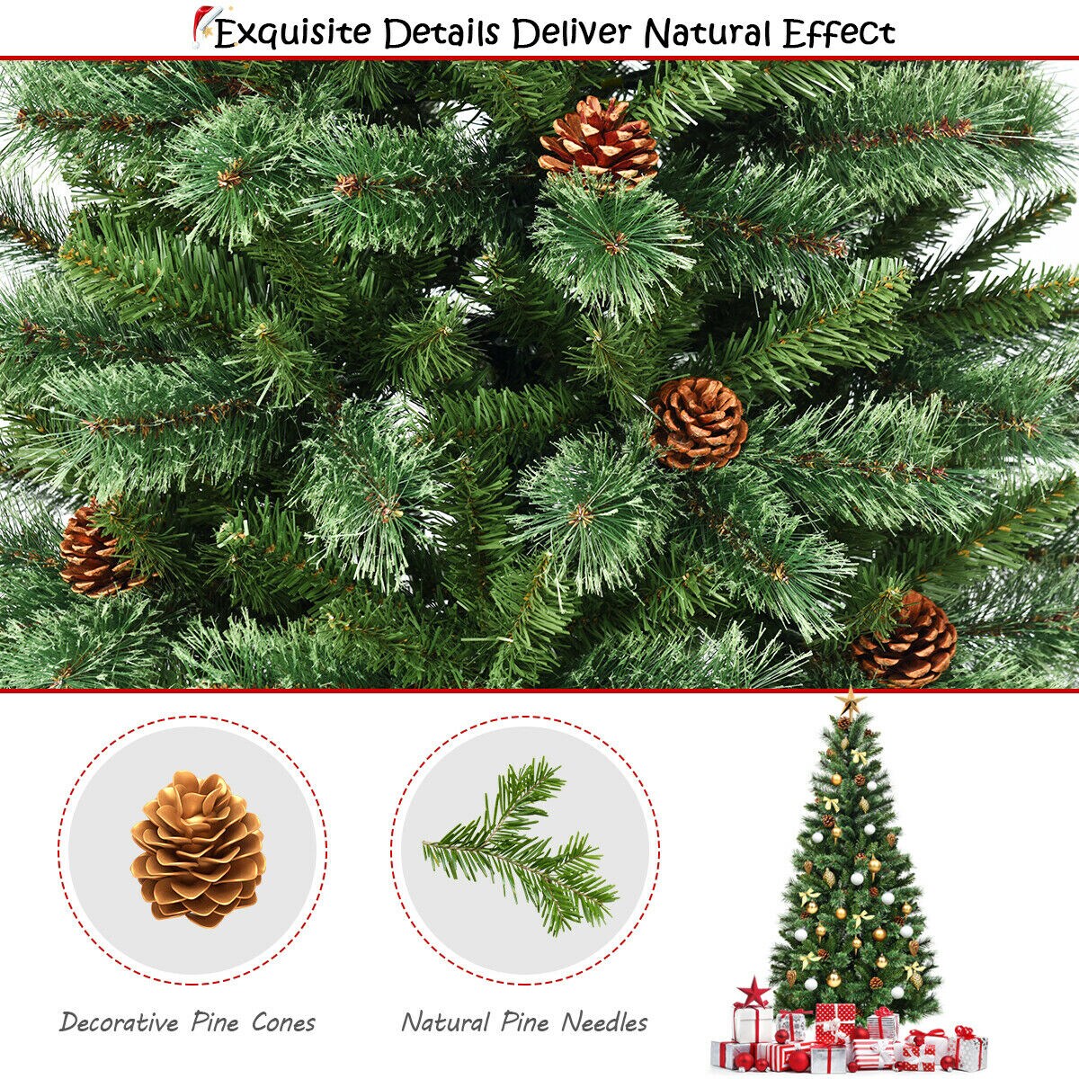 WELLFOR CM-HWY-22803 Artificial-Christmas-Trees - View #3
