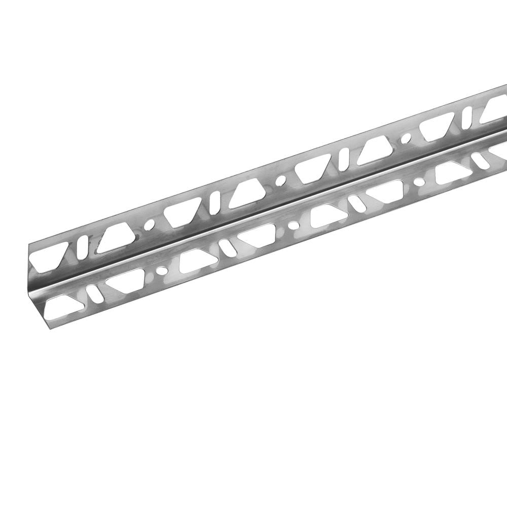 Schluter Systems KBZW30E Kerdi-Board 1.188-in W x 98.5-in L Stainless steel Steel Tile Edge Trim