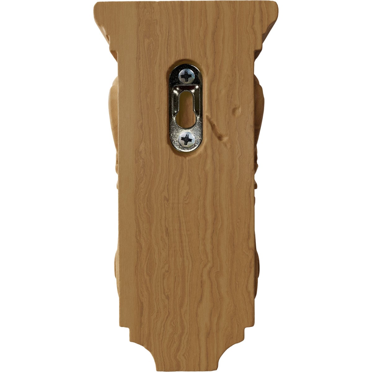 Small Hand-Carved Acanthus Wood Corbel in Natural Finish