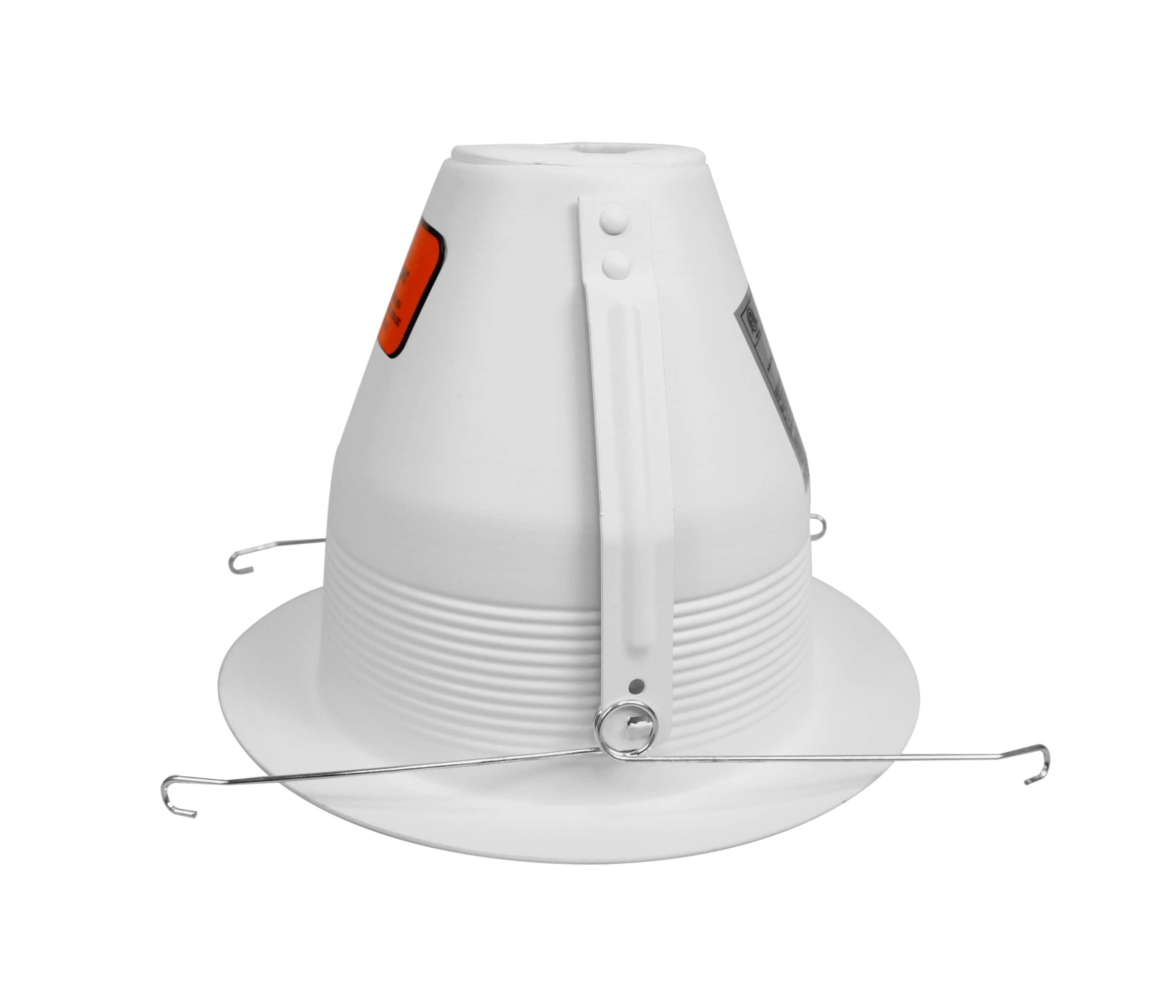 White 6-Inch Airtight Aluminum Recessed Cone Baffle Trim
