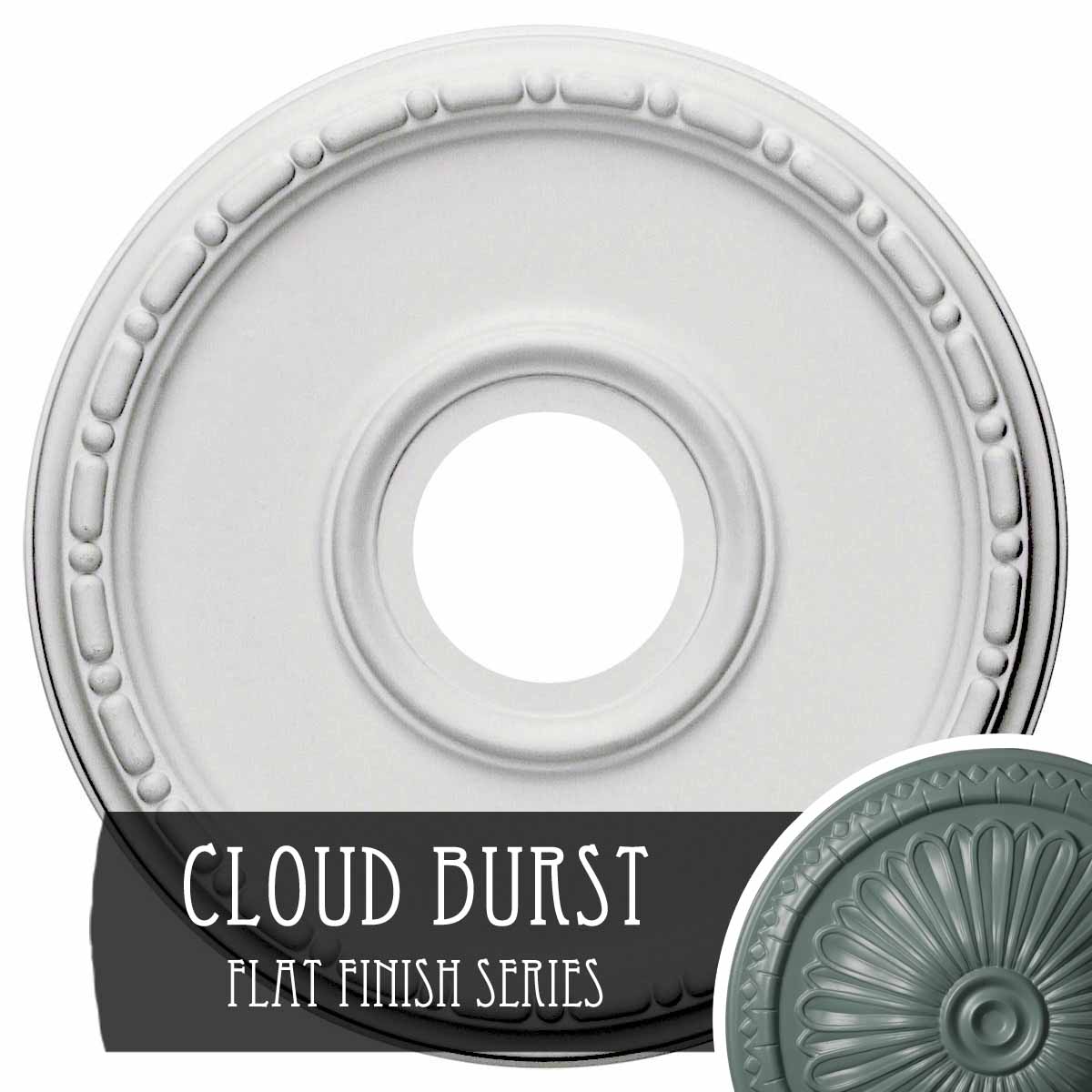 Ekena Millwork CM16MECBF Medea 16.5-in W x 16.5-in L Painted Cloud Burst Polyurethane Whole Ceiling Medallion
