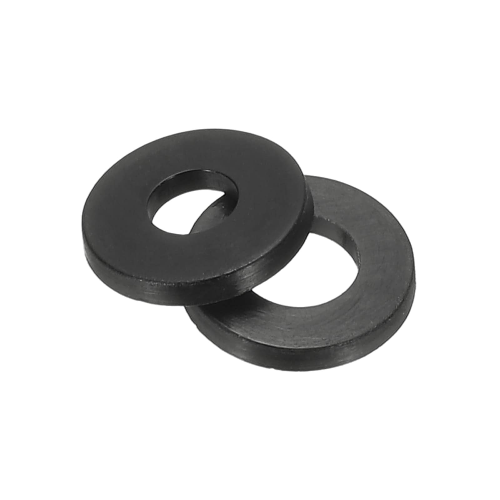 Unique Bargains Nylon Flat Washers M5 x 5mm ID x 8mm OD Round Flat Plain Washer Plastic Gasket Fastener for Household Faucet Pipe Water Hose Black 100pcs