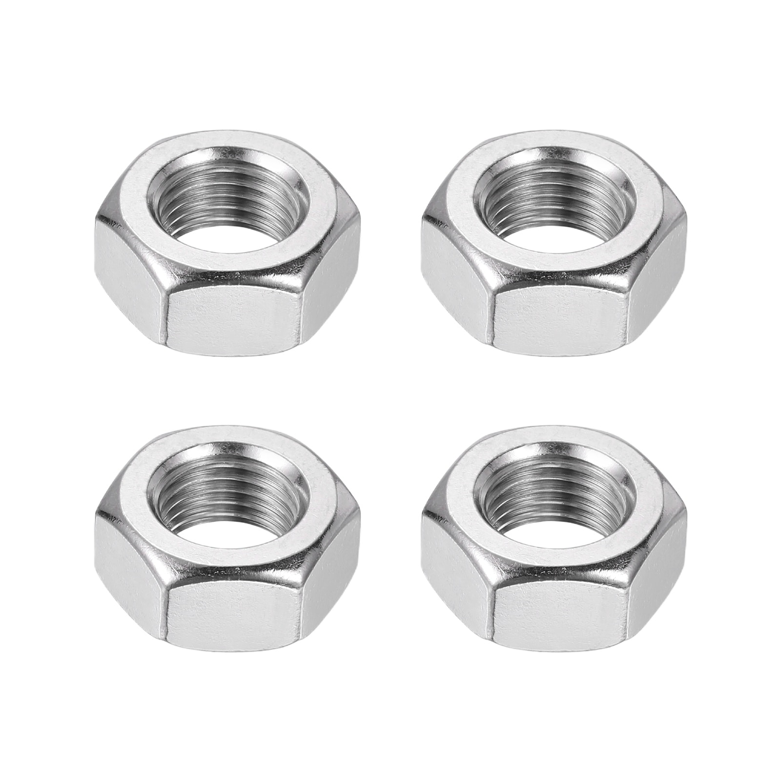 Unique Bargains M14x1.5mm Hex Nuts 4pcs 304 Stainless Steel Metric Fine Thread Hexagon Lock Nuts Fasteners for Machinery Automotive Industrial Use 22mm / 0.87inch Width 11mm / 0.43inch Height #S26032400UX5442