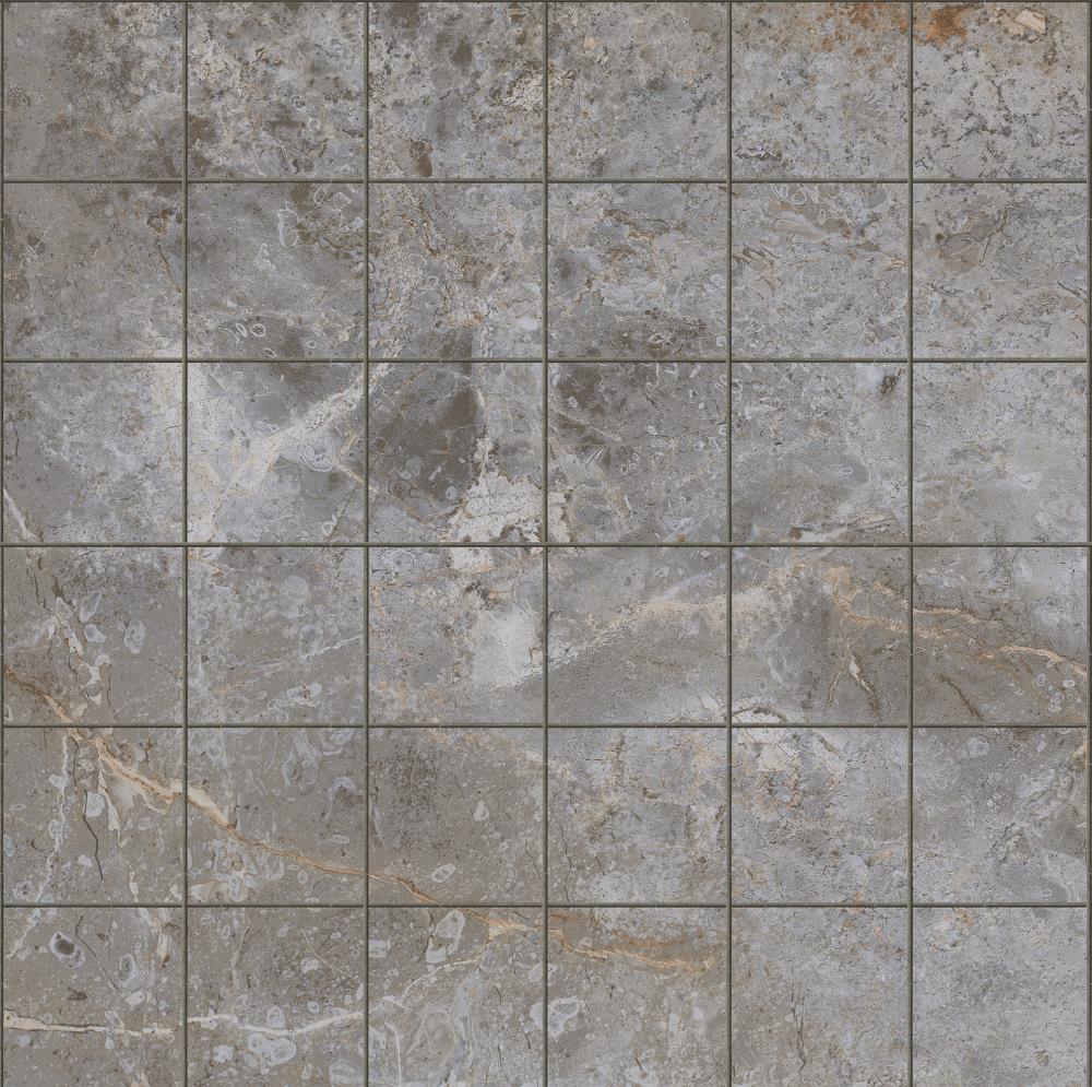 FLOORS 2000 AMAZONMO22MGREY Amazon Grey 12-in x 12-in Matte Porcelain Uniform Squares Marble Look Floor Tile