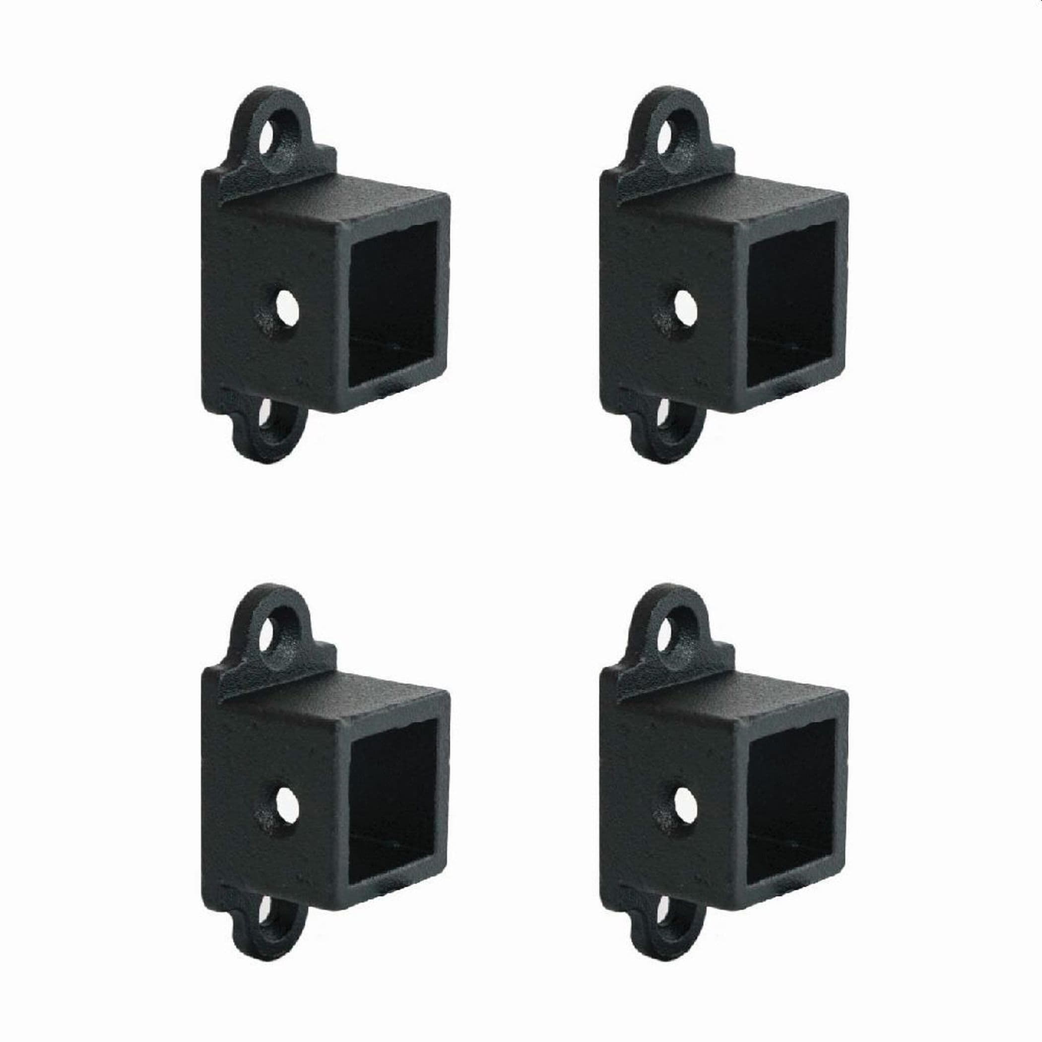 Fortress Building Products 53504028A 6.5-in x 3.2-in Black Sand Steel Rail bracket 4 -Pack