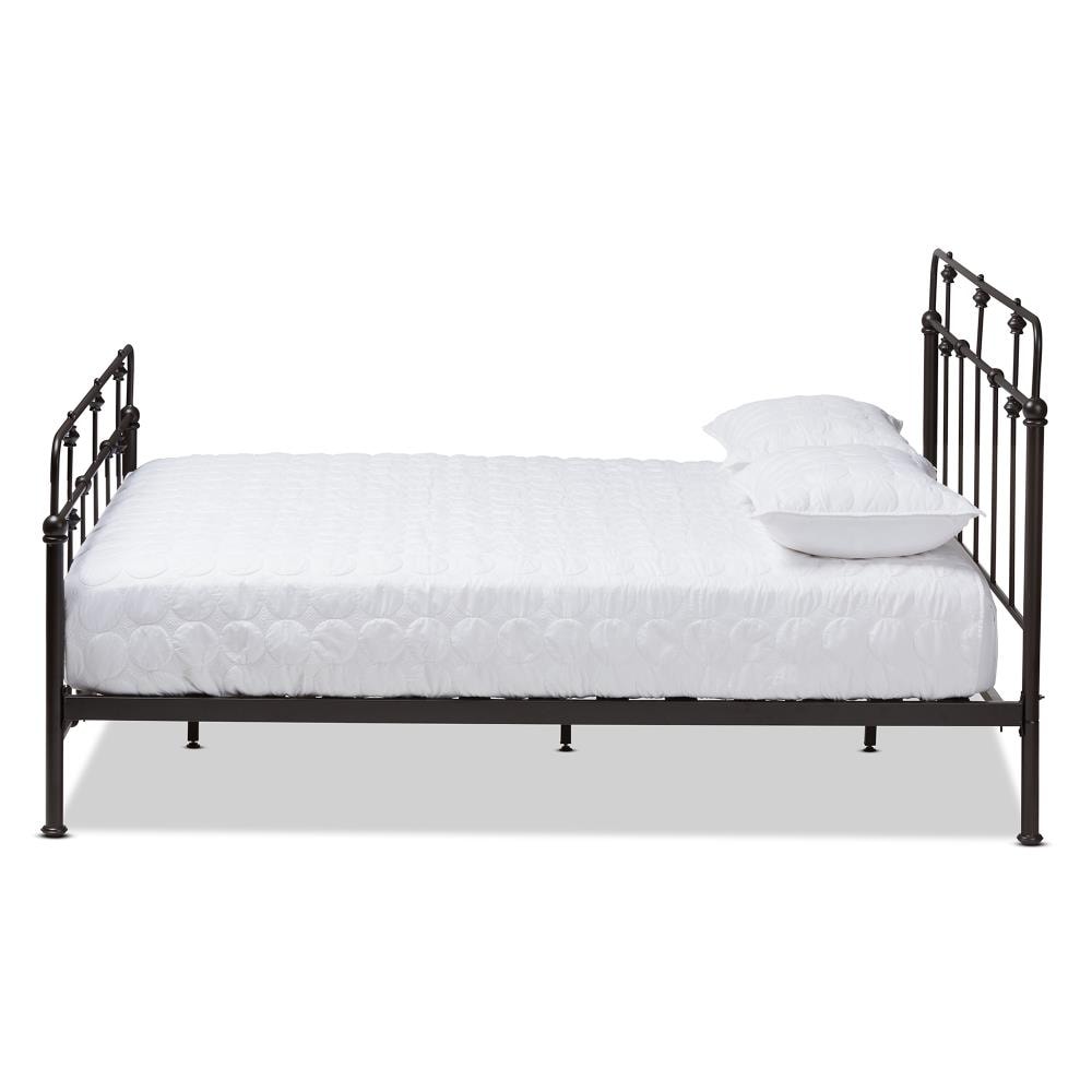 Baxton Studio Ginette Black Queen Metal Platform Bed in the Beds