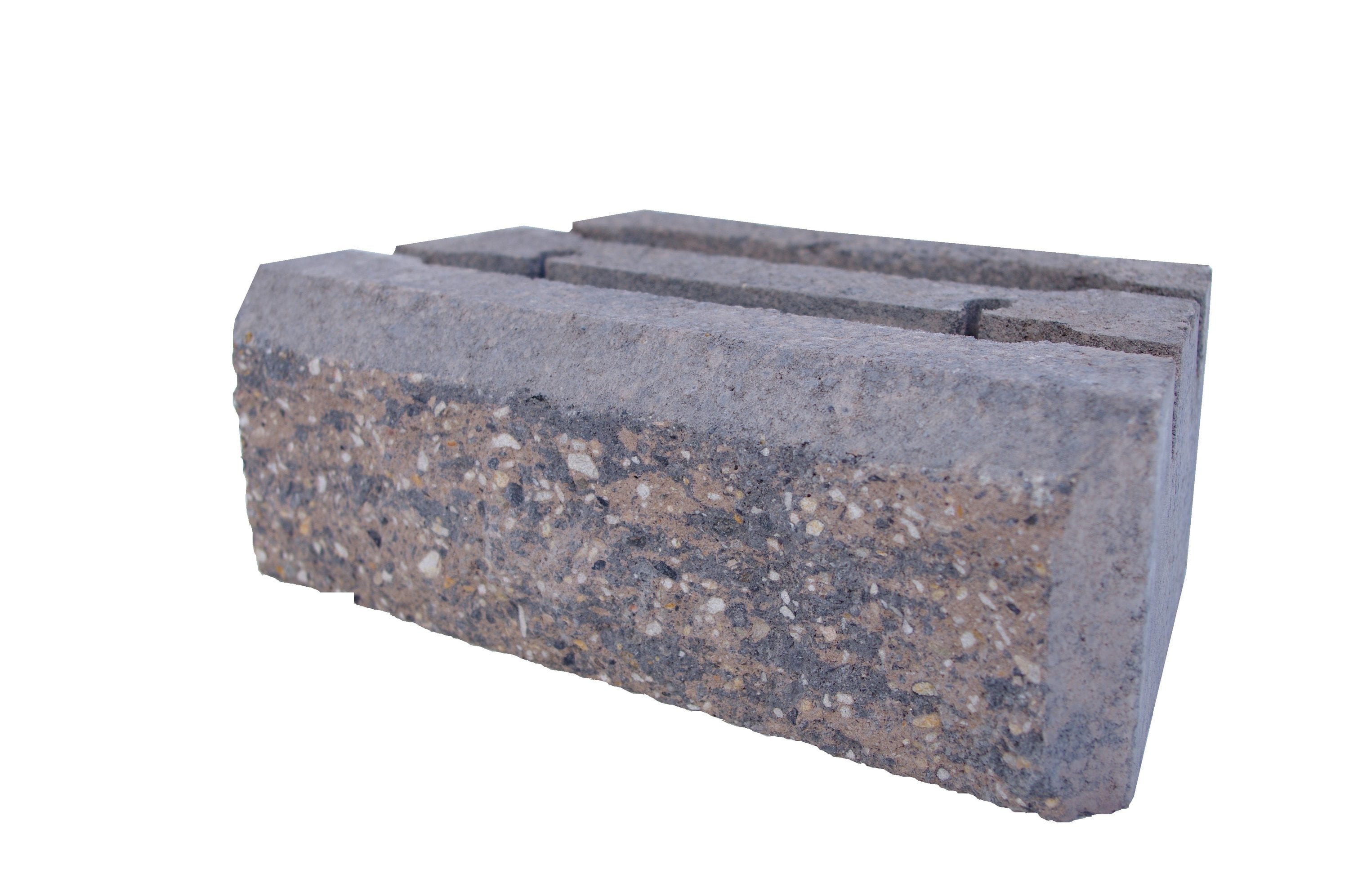 4-in H x 12-in L x 7-in D Brown/Charcoal Blend Concrete Retaining Wall Block | - Lowe's KIWBC