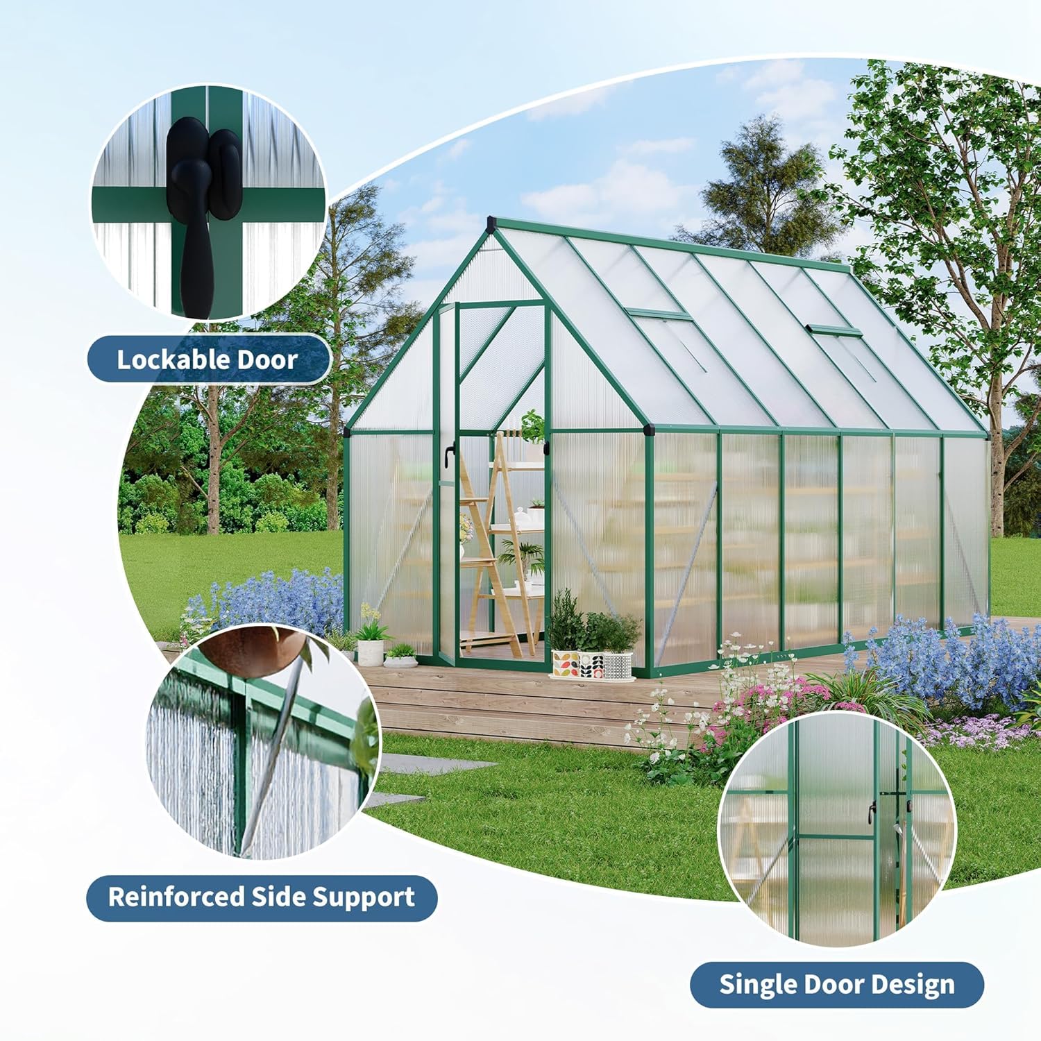 IdealHouse LUCY-E9BLR360OHFS greenhouses - View #6