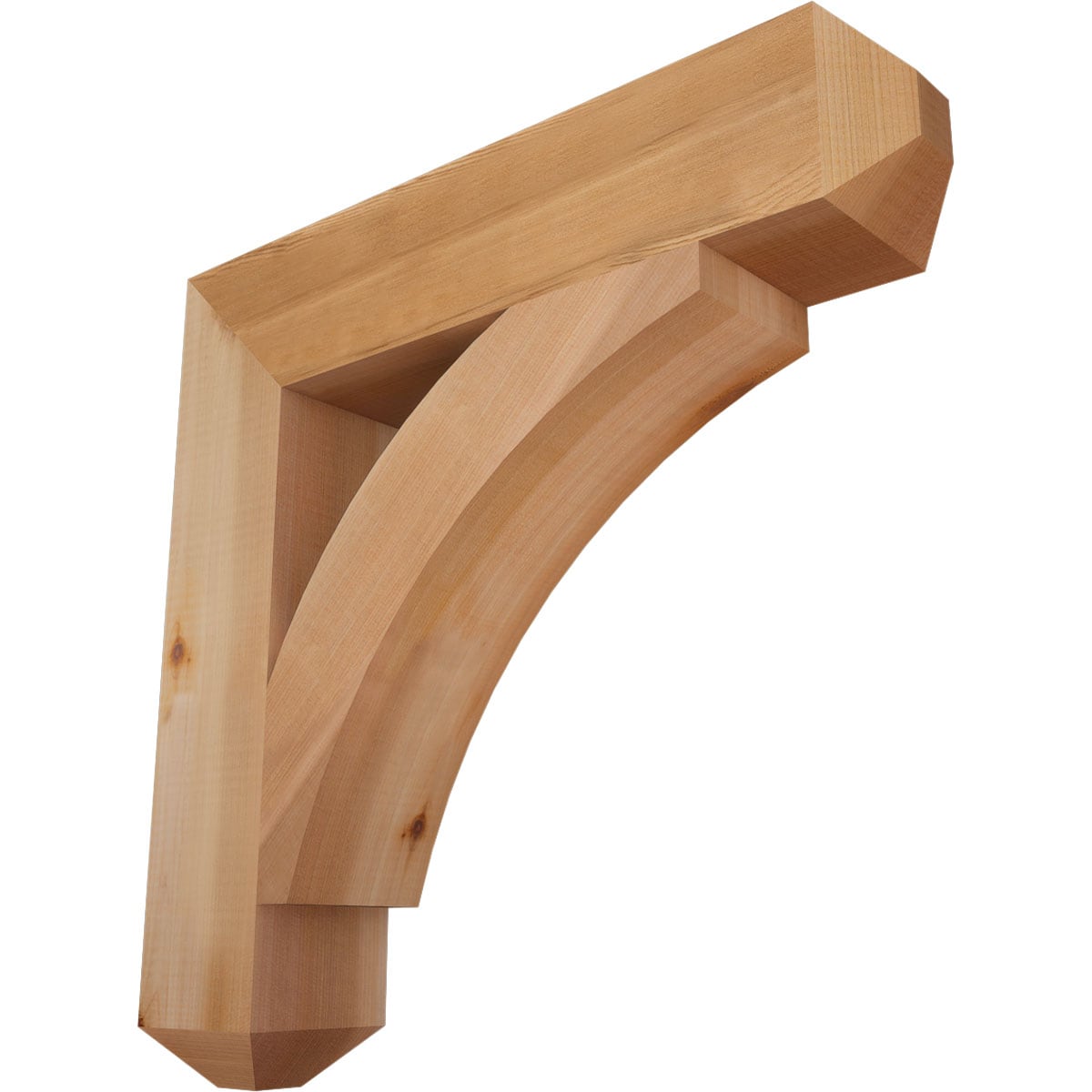 Ekena Millwork BKT04X20X20THR04SWR Thorton craftsman smooth 3-1/2-in x 20-in x 20-in Western red cedar Brown Wood Standard bracket