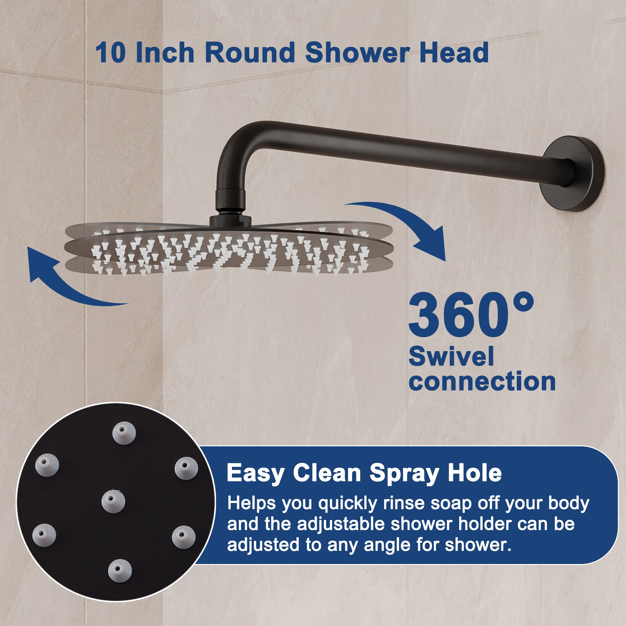 Clihome RCH-BAS813 Showerhead-Bar-Panels - View #6